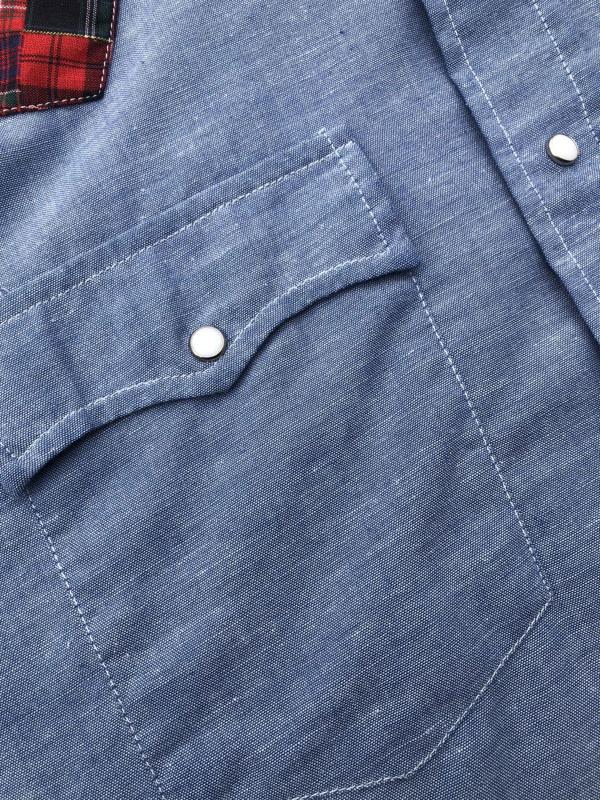 Levi's VTG 80s Levi’s White Tab Patchwork Chambray Western Shirt Size US M / EU 48-50 / 2 - 5 Thumbnail