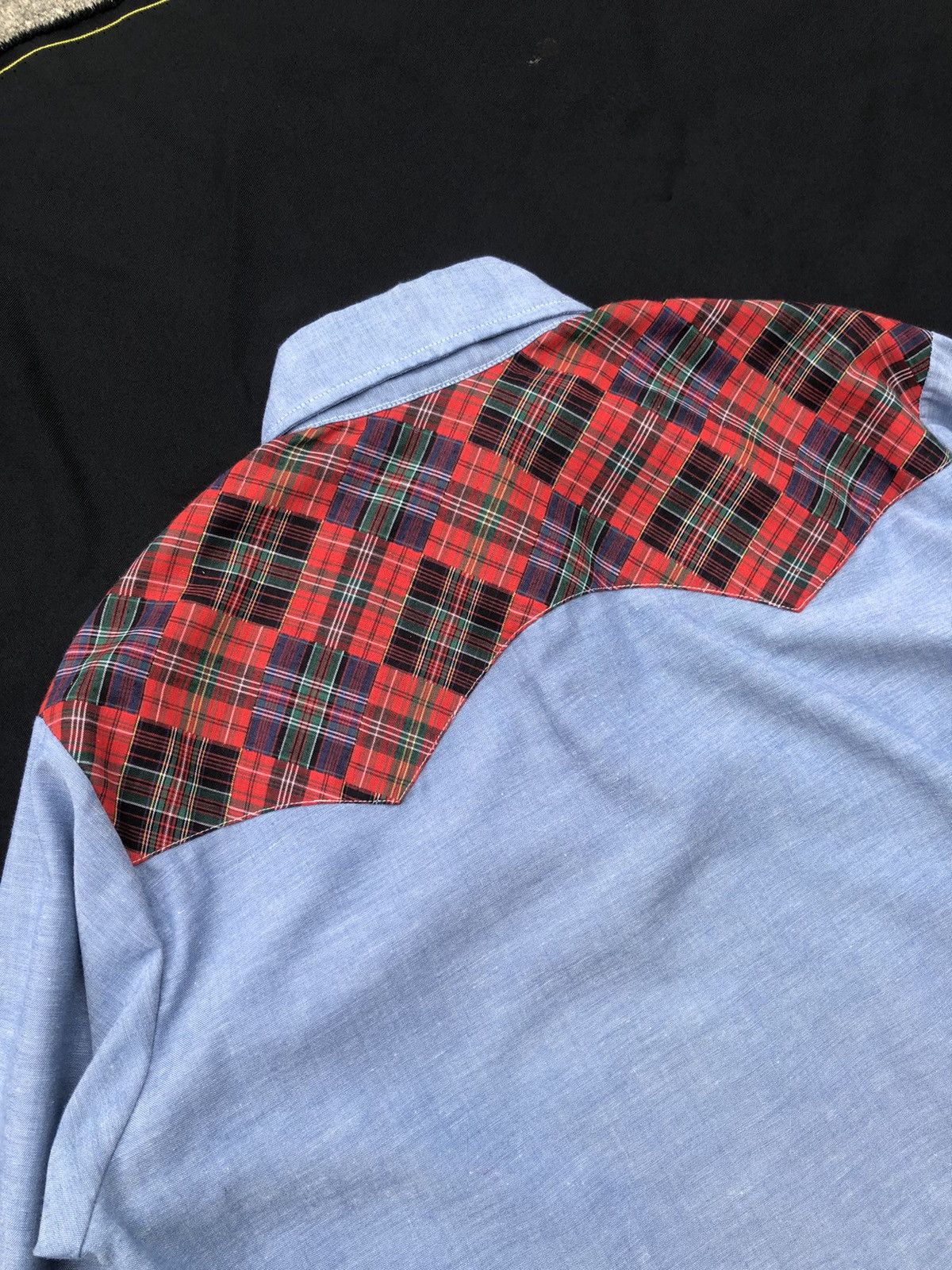 Levi's VTG 80s Levi’s White Tab Patchwork Chambray Western Shirt Size US M / EU 48-50 / 2 - 12 Thumbnail