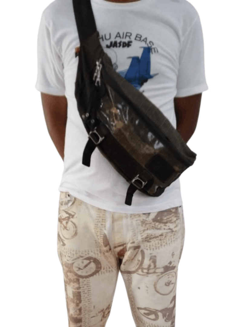 image of Japanese Masterpiece Mspc Big Size Pouch Bag in Brown, Men's