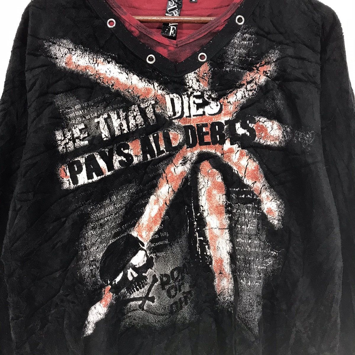 Japanese Brand Japanese brand punk seditionaries design fleece LS shirt Size US L / EU 52-54 / 3 - 3 Thumbnail