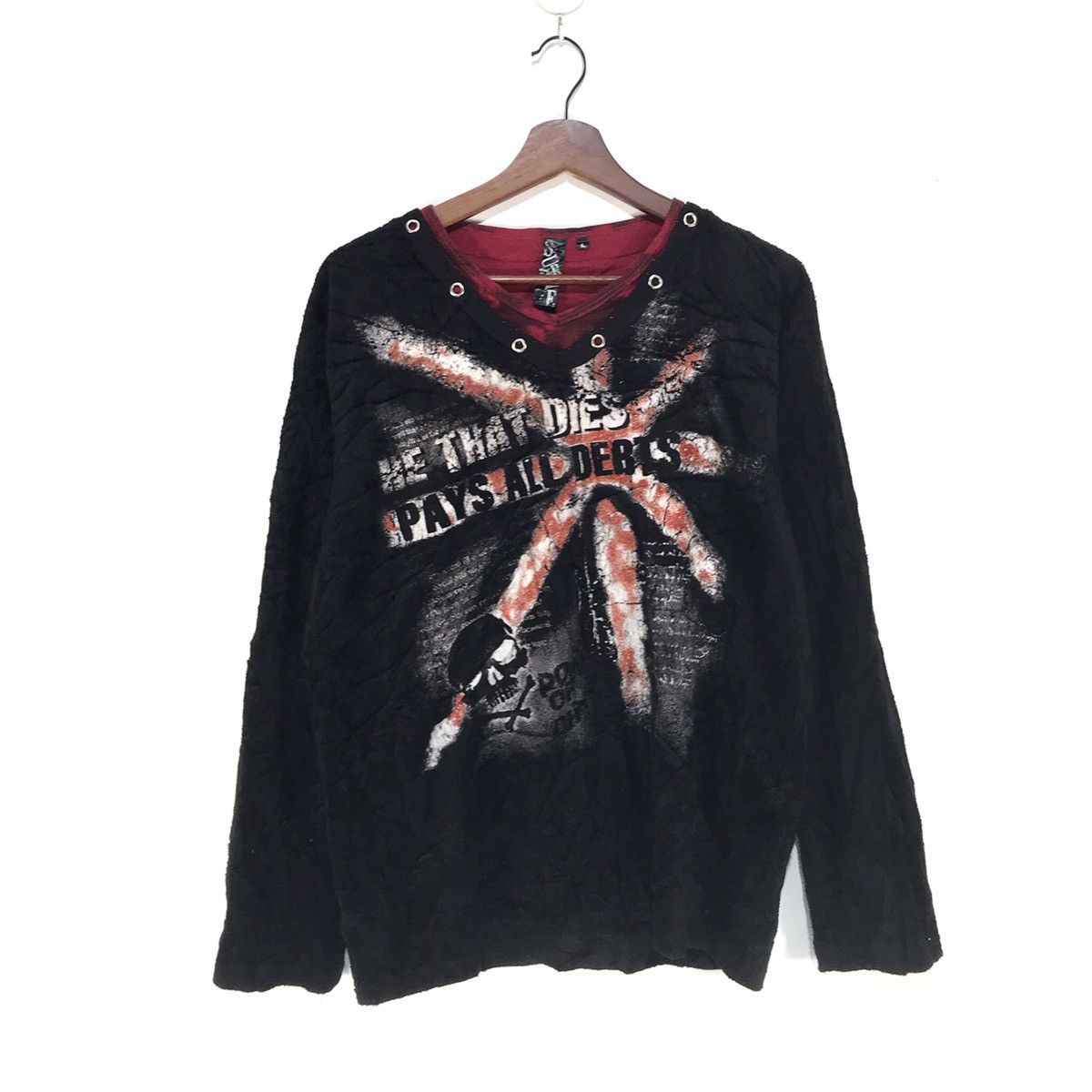 Japanese Brand Japanese brand punk seditionaries design fleece LS shirt Size US L / EU 52-54 / 3 - 1 Thumbnail
