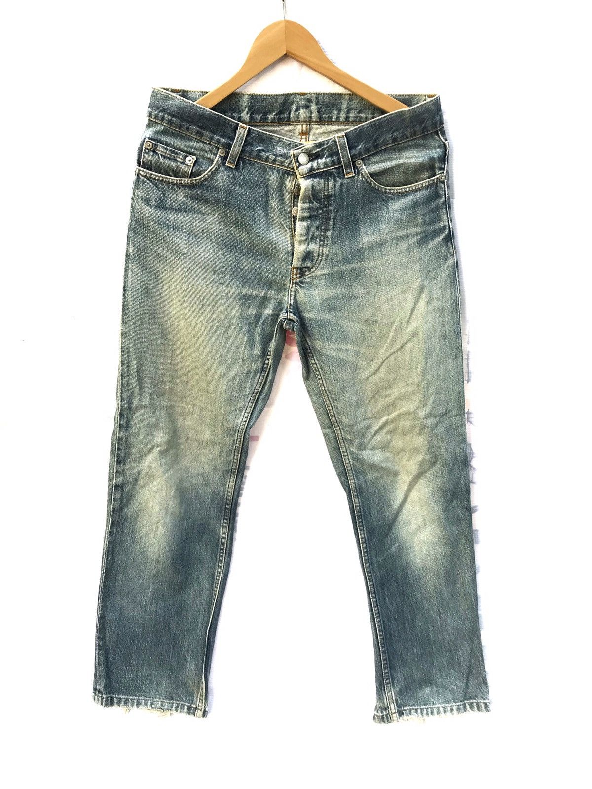 Helmut Lang × Vintage Vintage helmut lang distressed denim Size US 31 - 1 Thumbnail