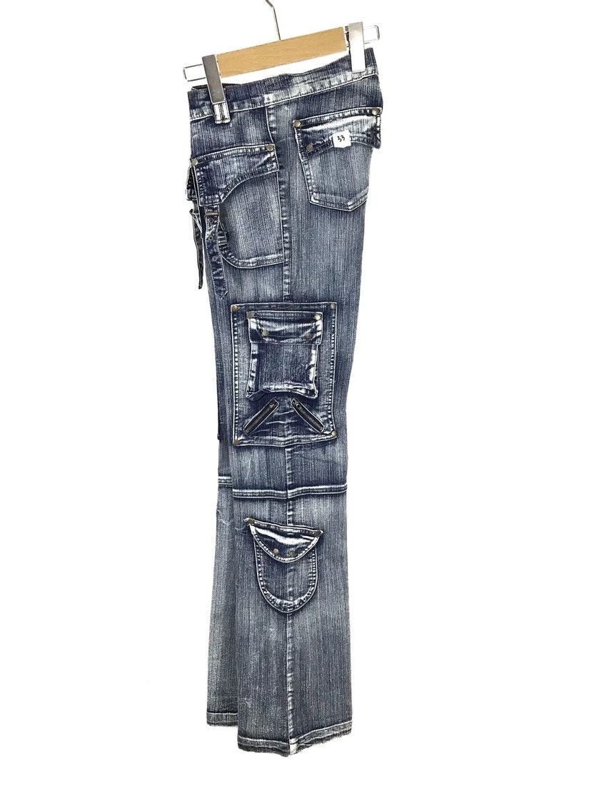 Japanese Brand Parachute multi pocket distressed jeans inspired undercover Size US 31 - 3 Thumbnail