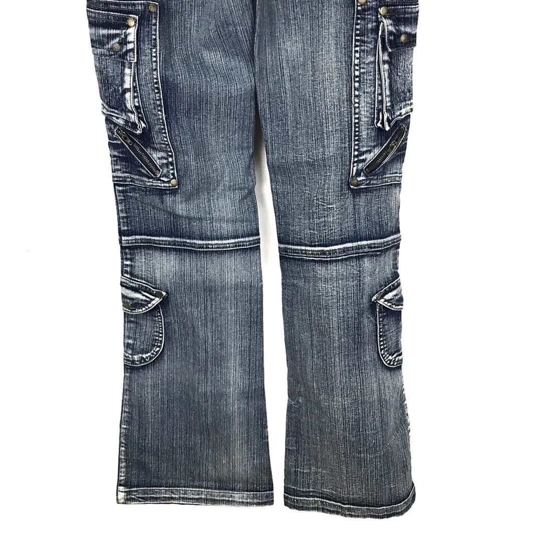 Japanese Brand Parachute multi pocket distressed jeans inspired undercover Size US 31 - 4 Thumbnail