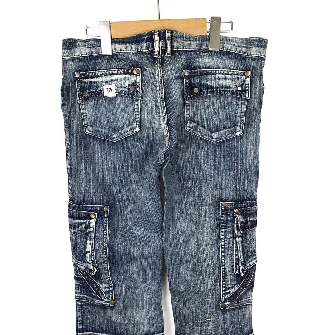 Japanese Brand Parachute multi pocket distressed jeans inspired undercover Size US 31 - 8 Thumbnail