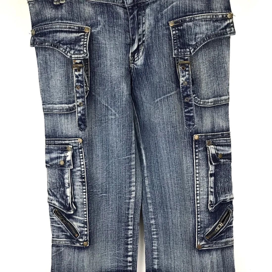 Japanese Brand Parachute multi pocket distressed jeans inspired undercover Size US 31 - 7 Thumbnail