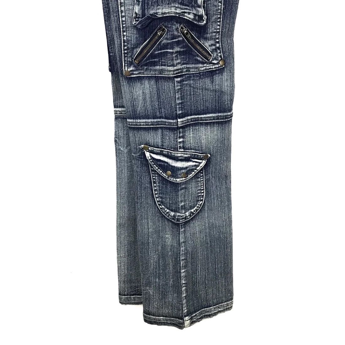 Japanese Brand Parachute multi pocket distressed jeans inspired undercover Size US 31 - 9 Thumbnail