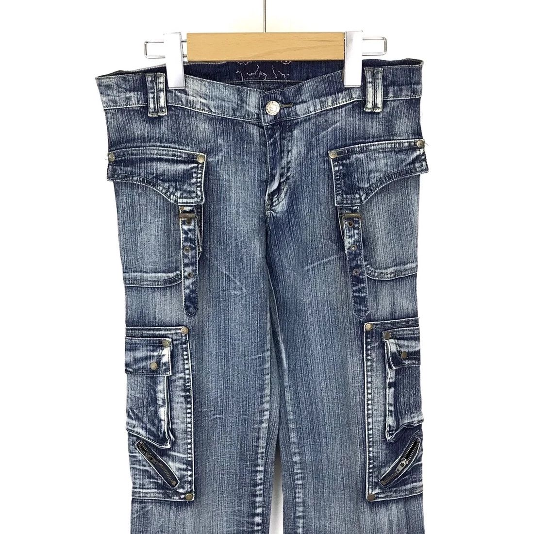 Japanese Brand Parachute multi pocket distressed jeans inspired undercover Size US 31 - 10 Thumbnail