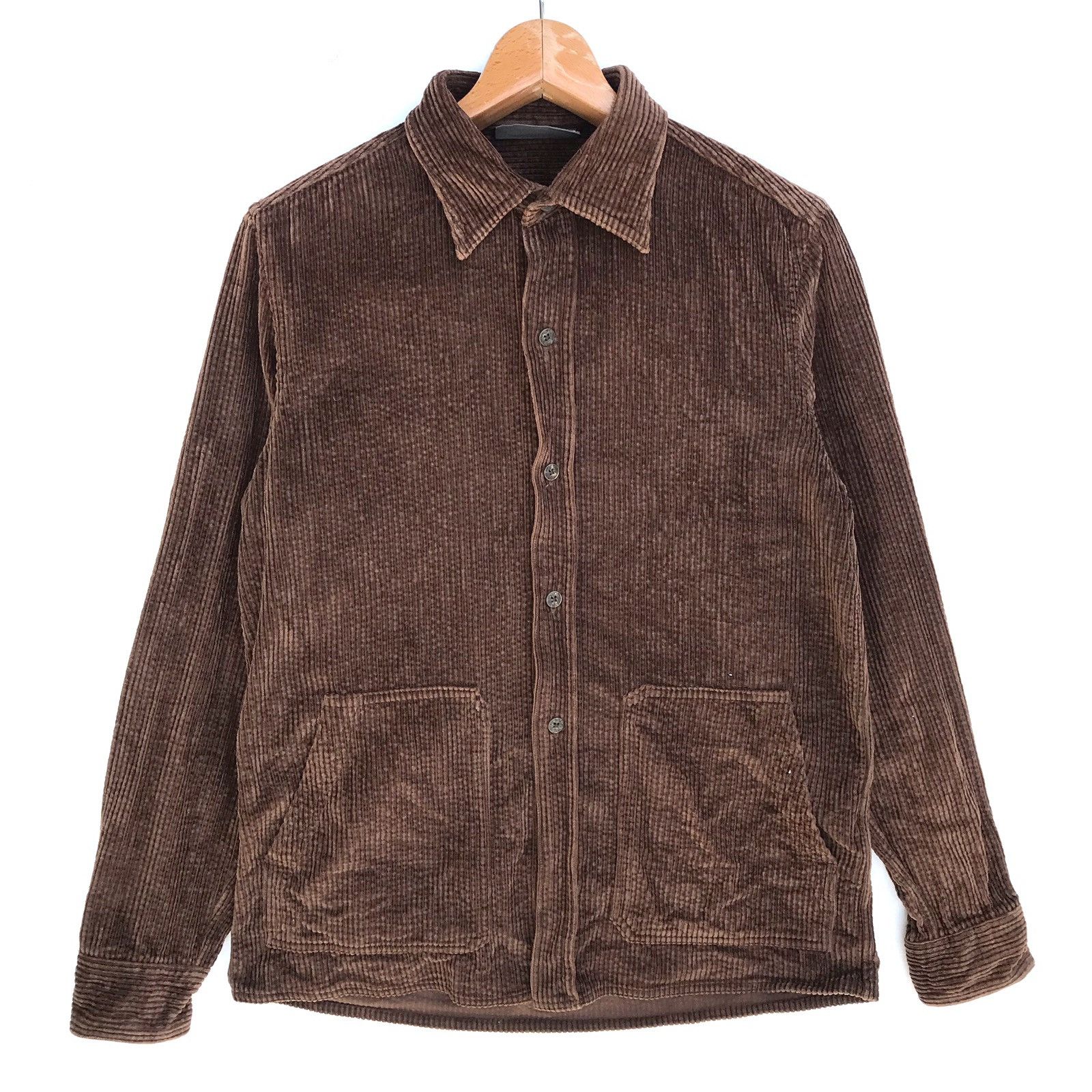 Beams Plus × Japanese Brand Beams Long Sleeve Shirt Brown Velvet Design Size US M / EU 48-50 / 2 - 1 Thumbnail