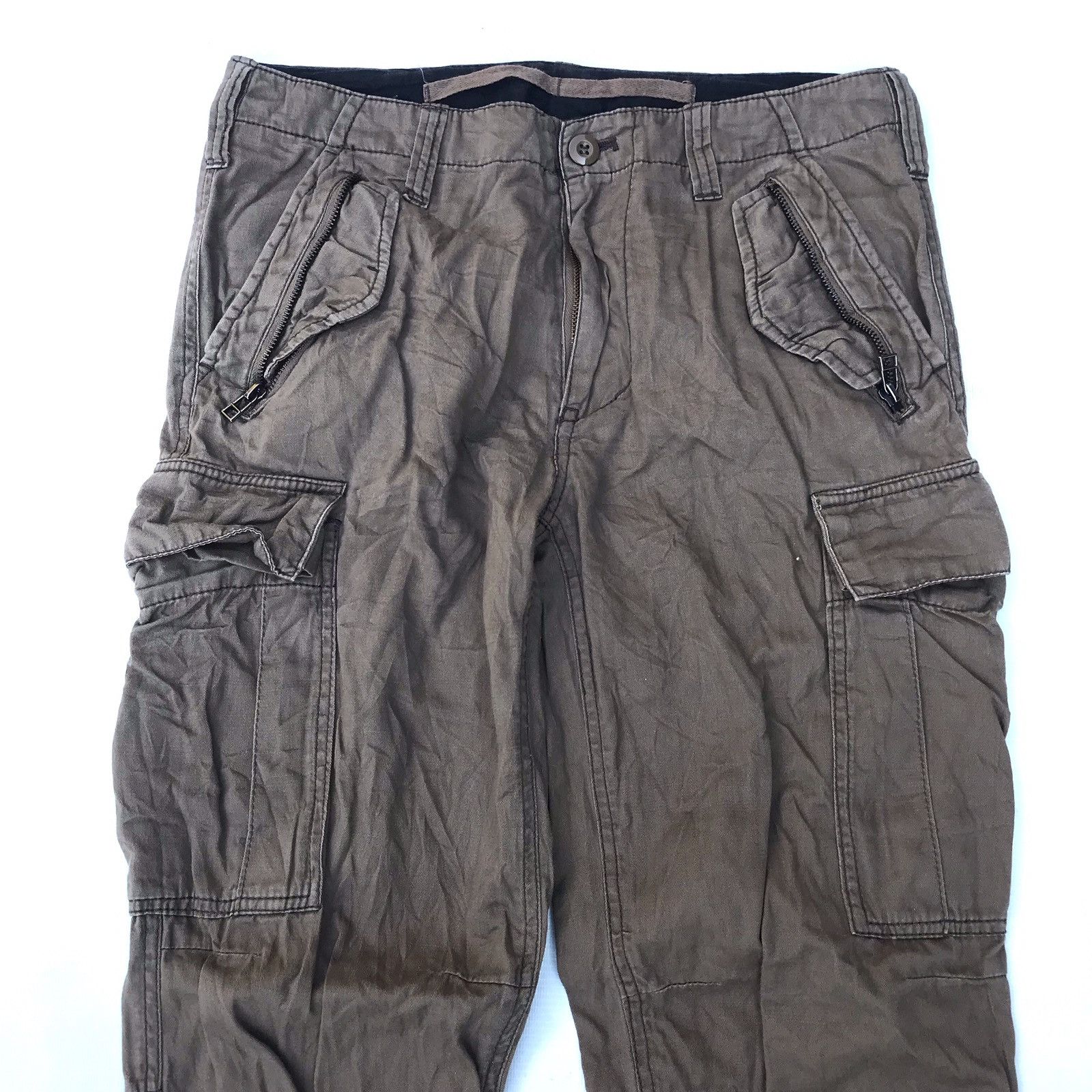 Japanese Brand Japanese Brand Brown Cargo Tactical Utilities Pocket Size US 30 / EU 46 - 3 Thumbnail