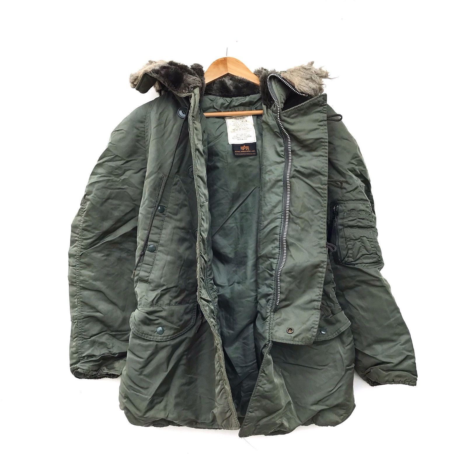 Alpha Industries Vintage 1972 Alpha Industries Parka Military Army Jacket Size US M / EU 48-50 / 2 - 2 Thumbnail