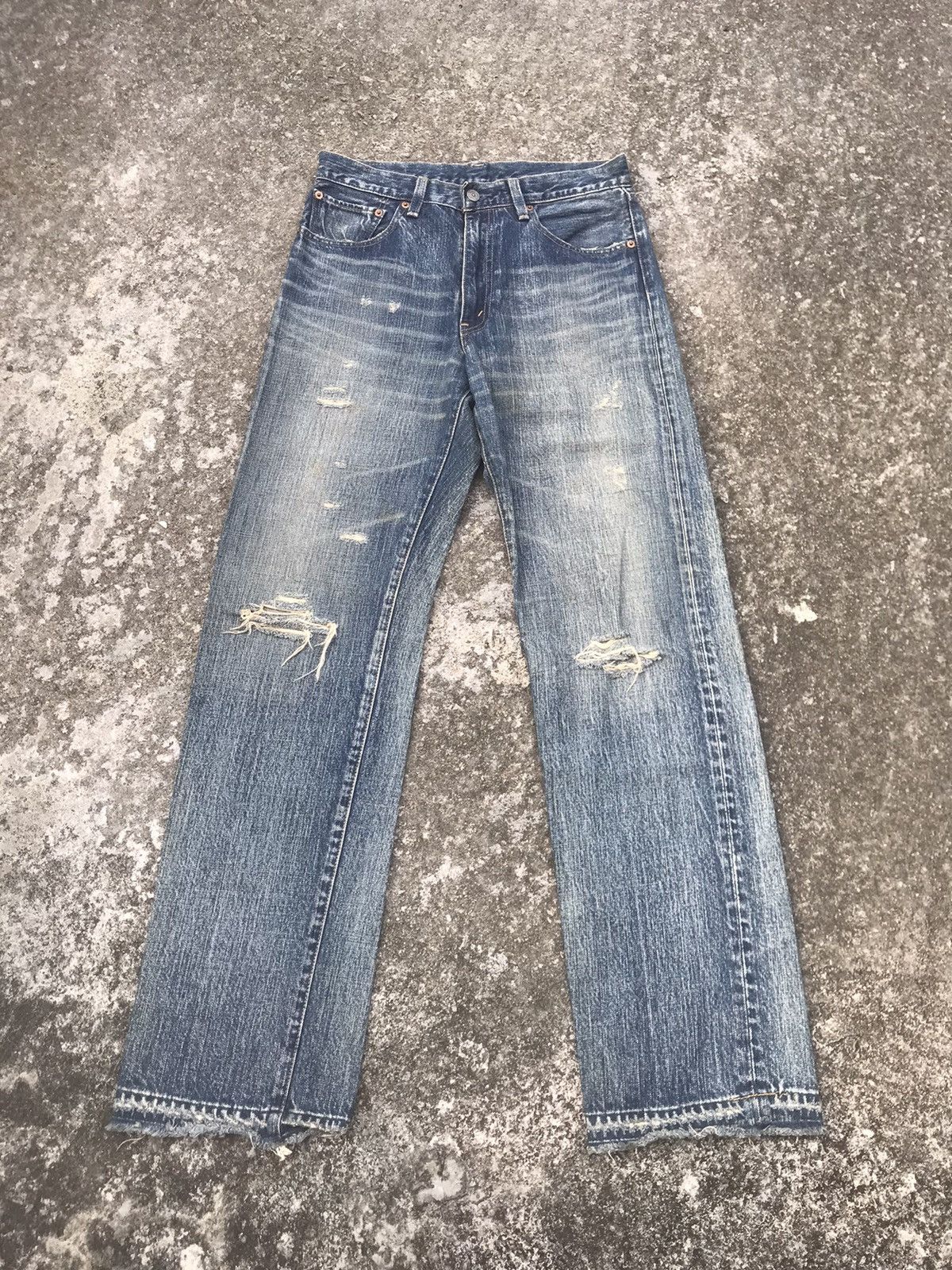 Levi's VINTAGE LEVI’S LOT 501 JAPAN DISTRESSED NICE DESIGN DENIM Size US 30 / EU 46 - 1 Thumbnail