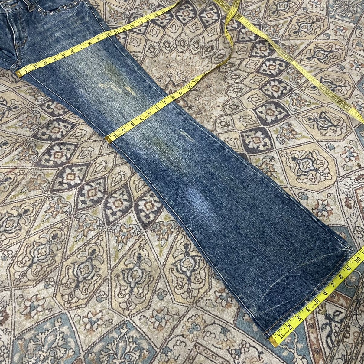 Japanese Brand Morgan Homme Distressed Denim Flare Jeans Studded Size US 29 - 21 Thumbnail