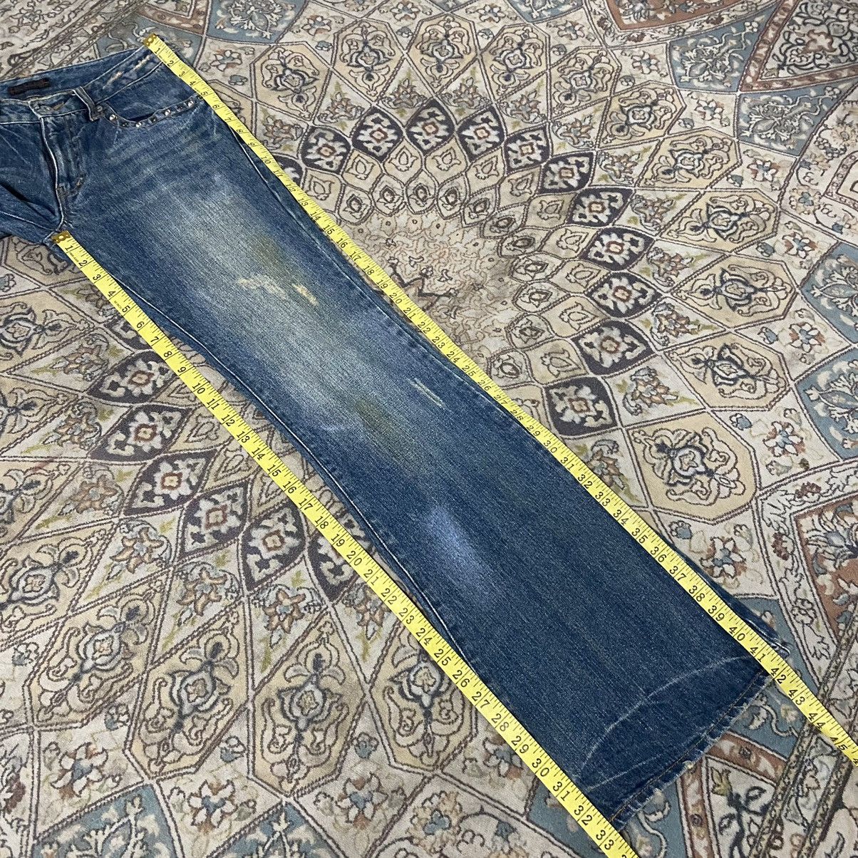 Japanese Brand Morgan Homme Distressed Denim Flare Jeans Studded Size US 29 - 20 Thumbnail