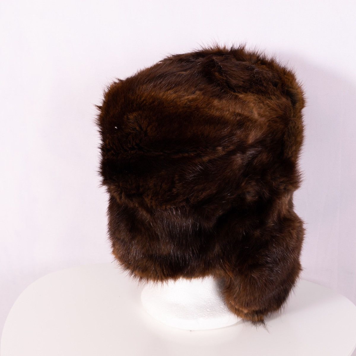 Vintage Vintage Genuine Real Mink Fur Brown Trapper Hat Size ONE SIZE - 2 Thumbnail