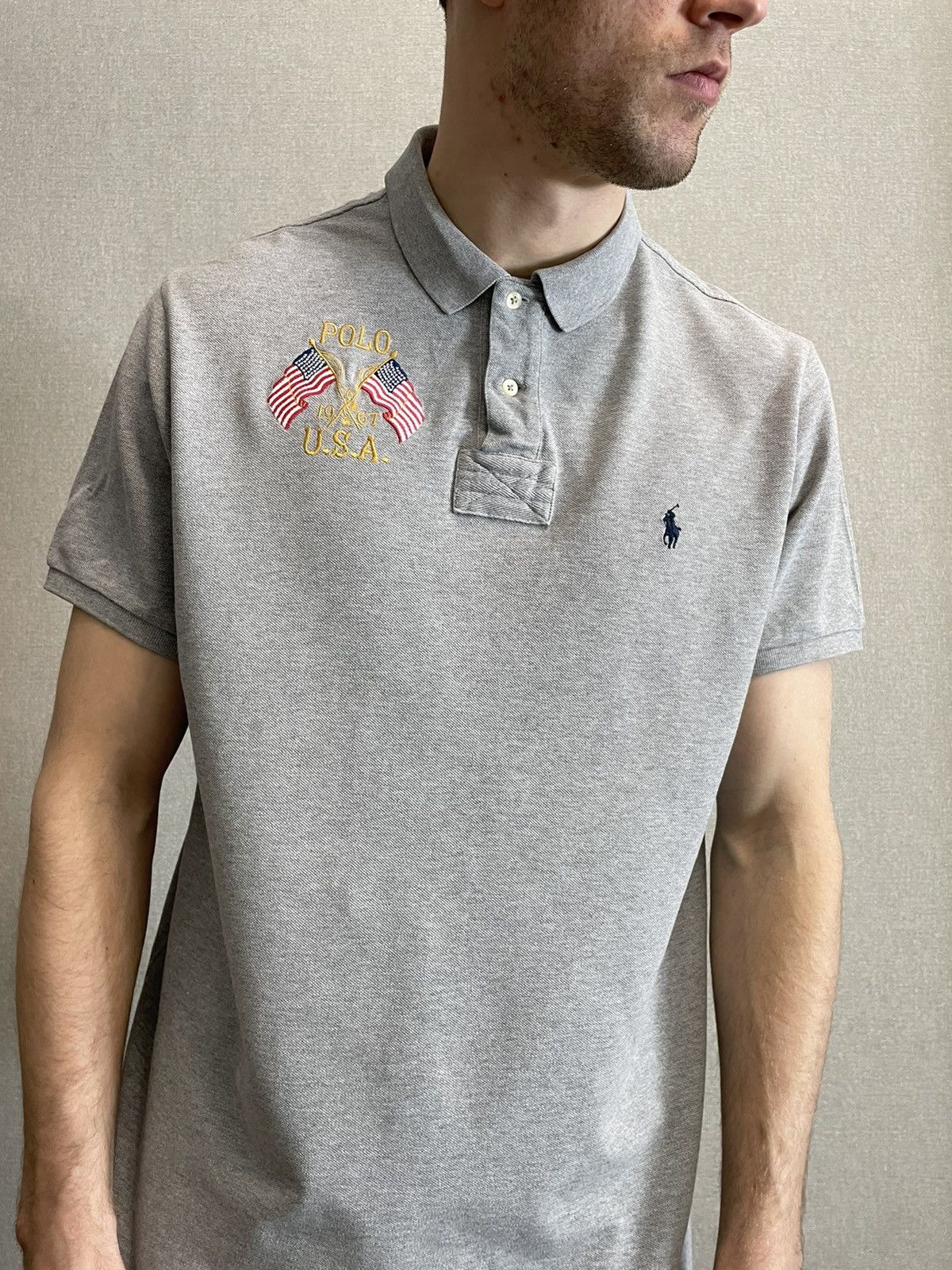 Polo Ralph Lauren Polo Ralph Laurent American Flag Polo Shirt size XXL Size US XXL / EU 58 / 5 - 2 Thumbnail