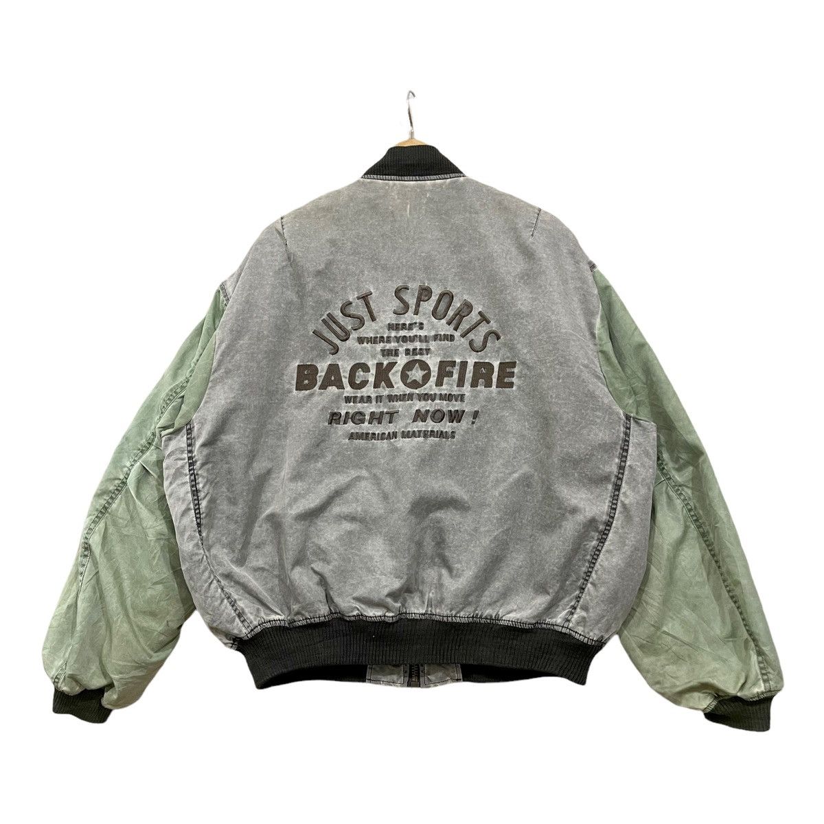 Vintage Rare Vintage Back Fire Zipper Bomber Jacket Size US L / EU 52-54 / 3 - 1 Thumbnail