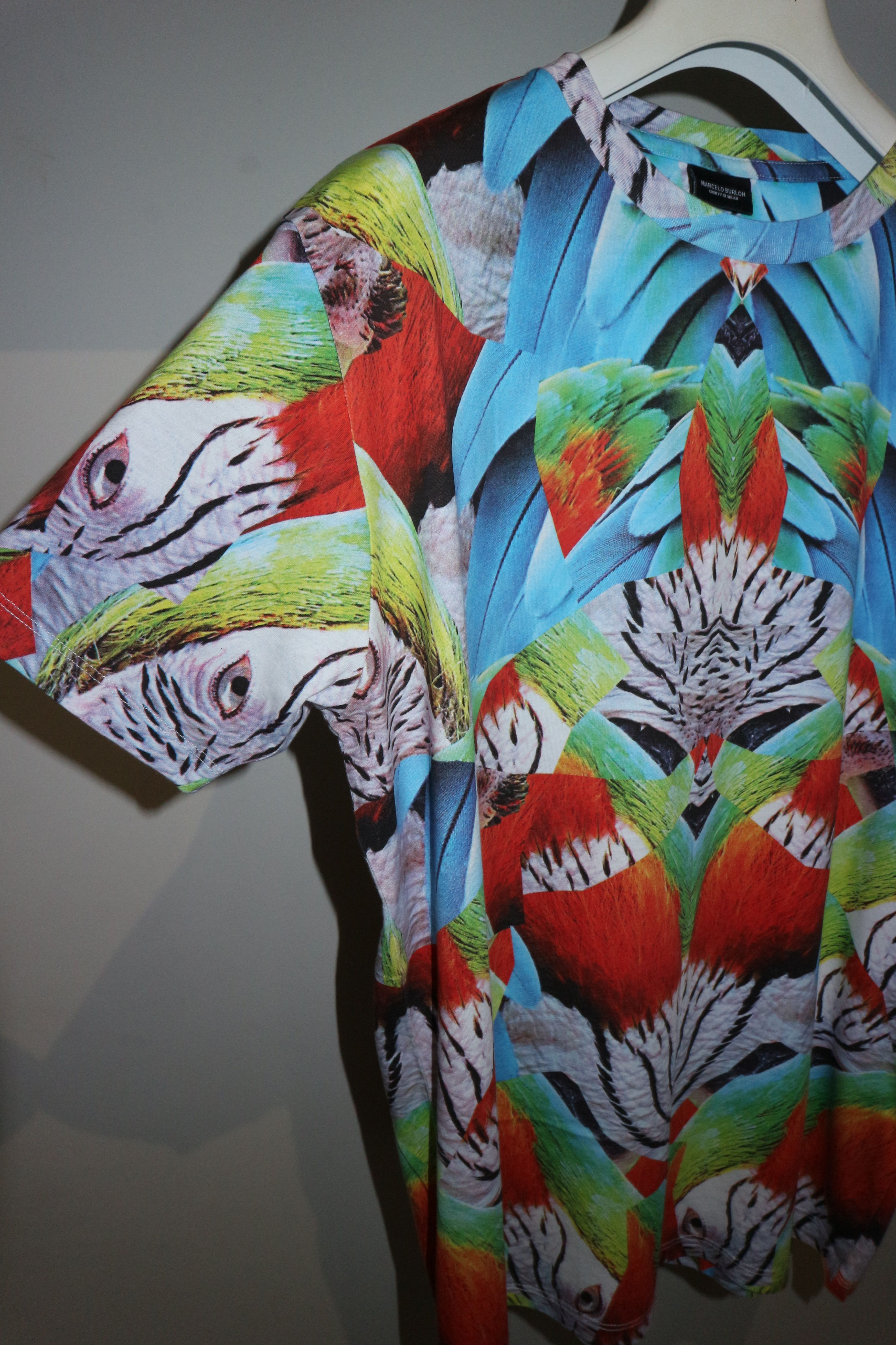 Marcelo Burlon parrot print tshirt Size US S / EU 44-46 / 1 - 4 Thumbnail