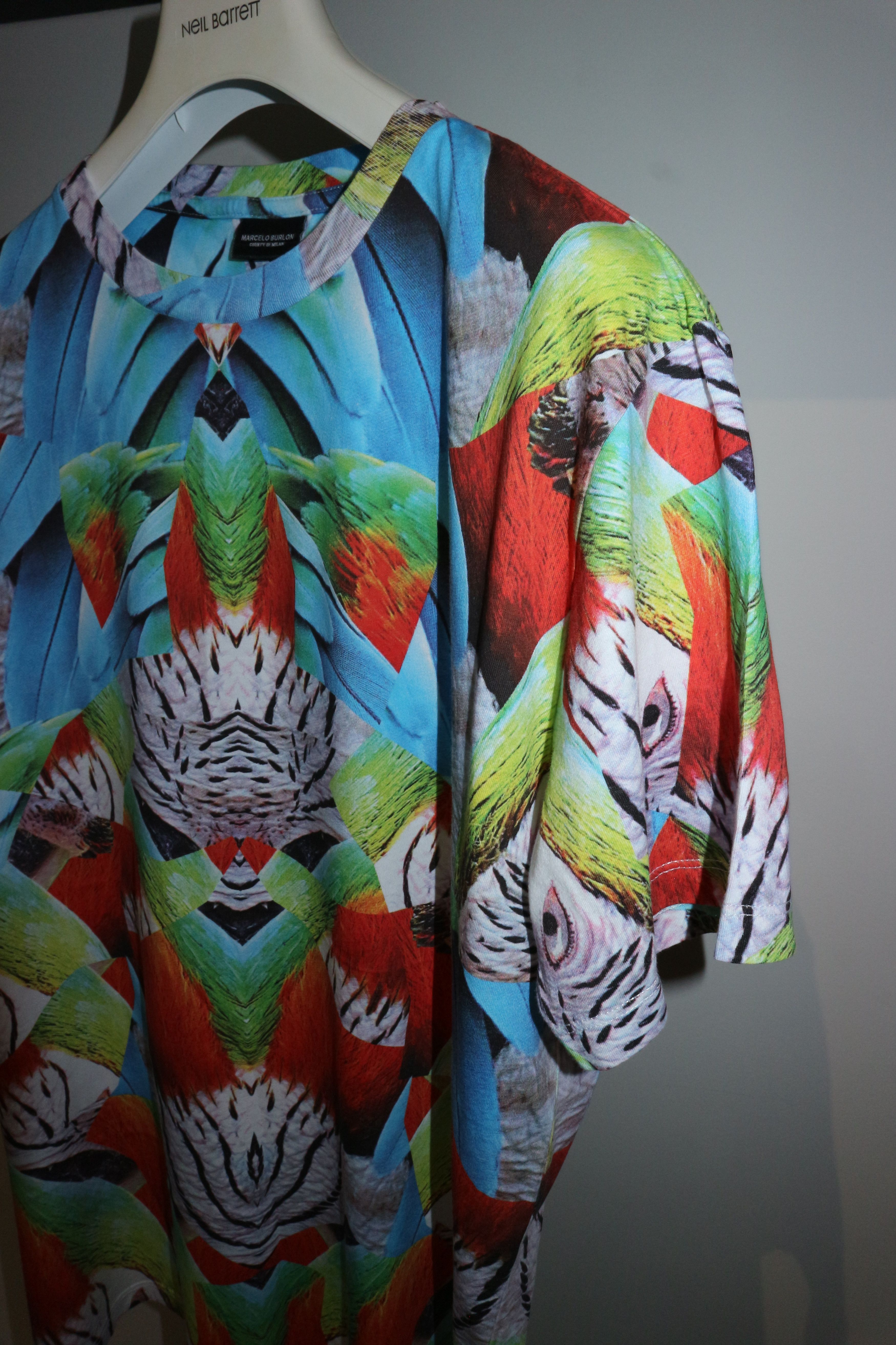 Marcelo Burlon Parrot print tshirt Size US S / EU 44-46 / 1 - 2 Thumbnail