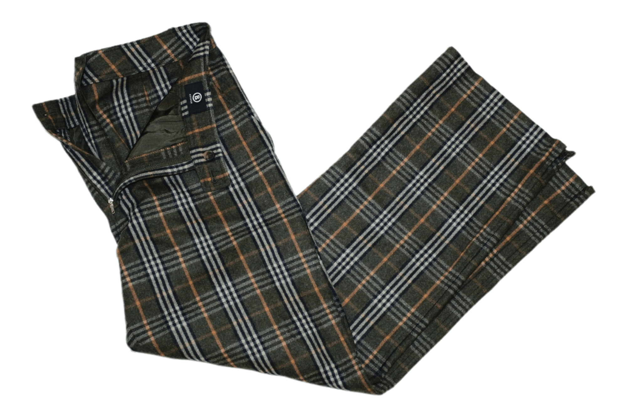 Bogner 💥💥 Bogner Straight leg Flannel Wool-Blend Tartan Trousers Size US 30 / EU 46 - 1 Thumbnail