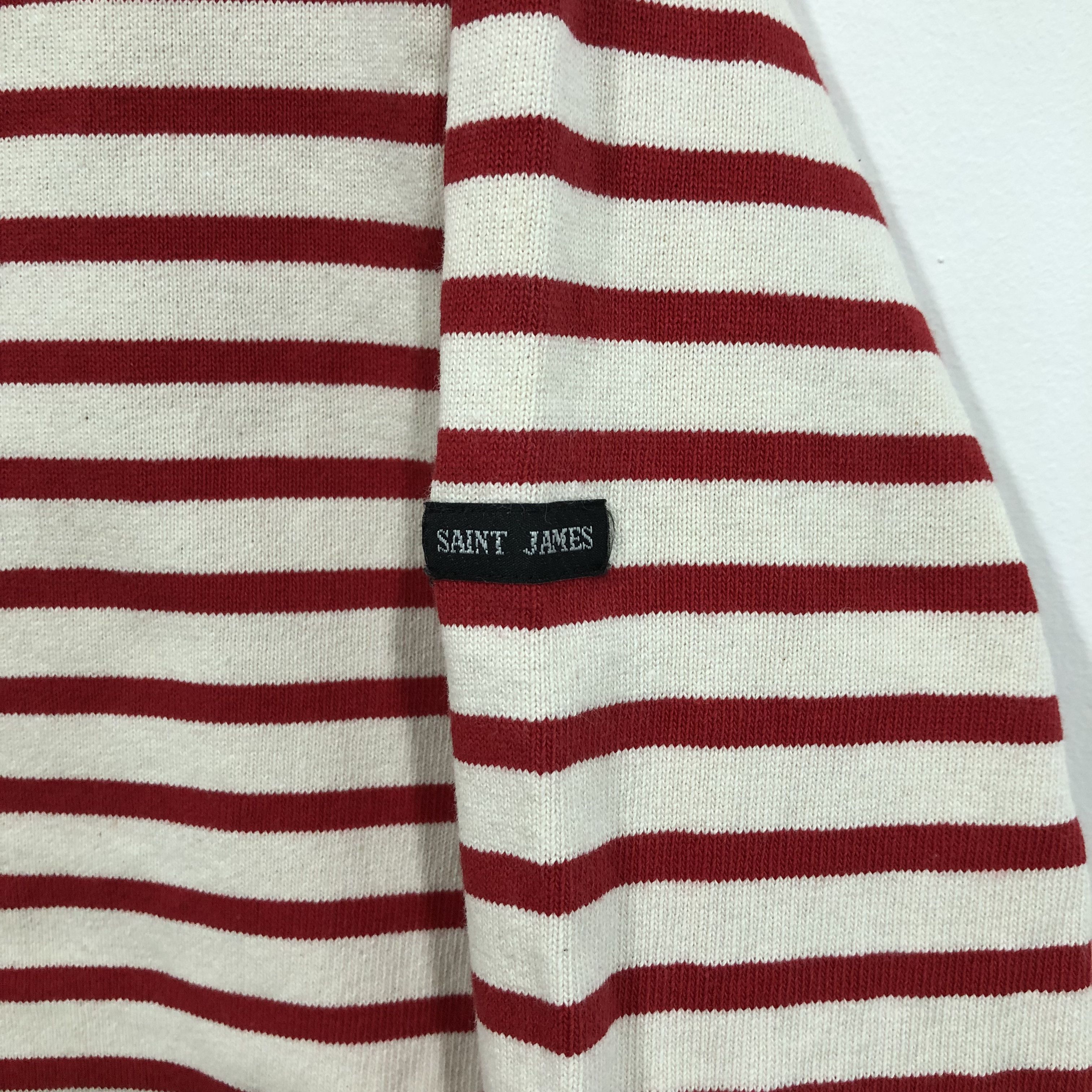 Saint James Vintage Saint James Striped Red-White Tee Size US S / EU 44-46 / 1 - 4 Thumbnail