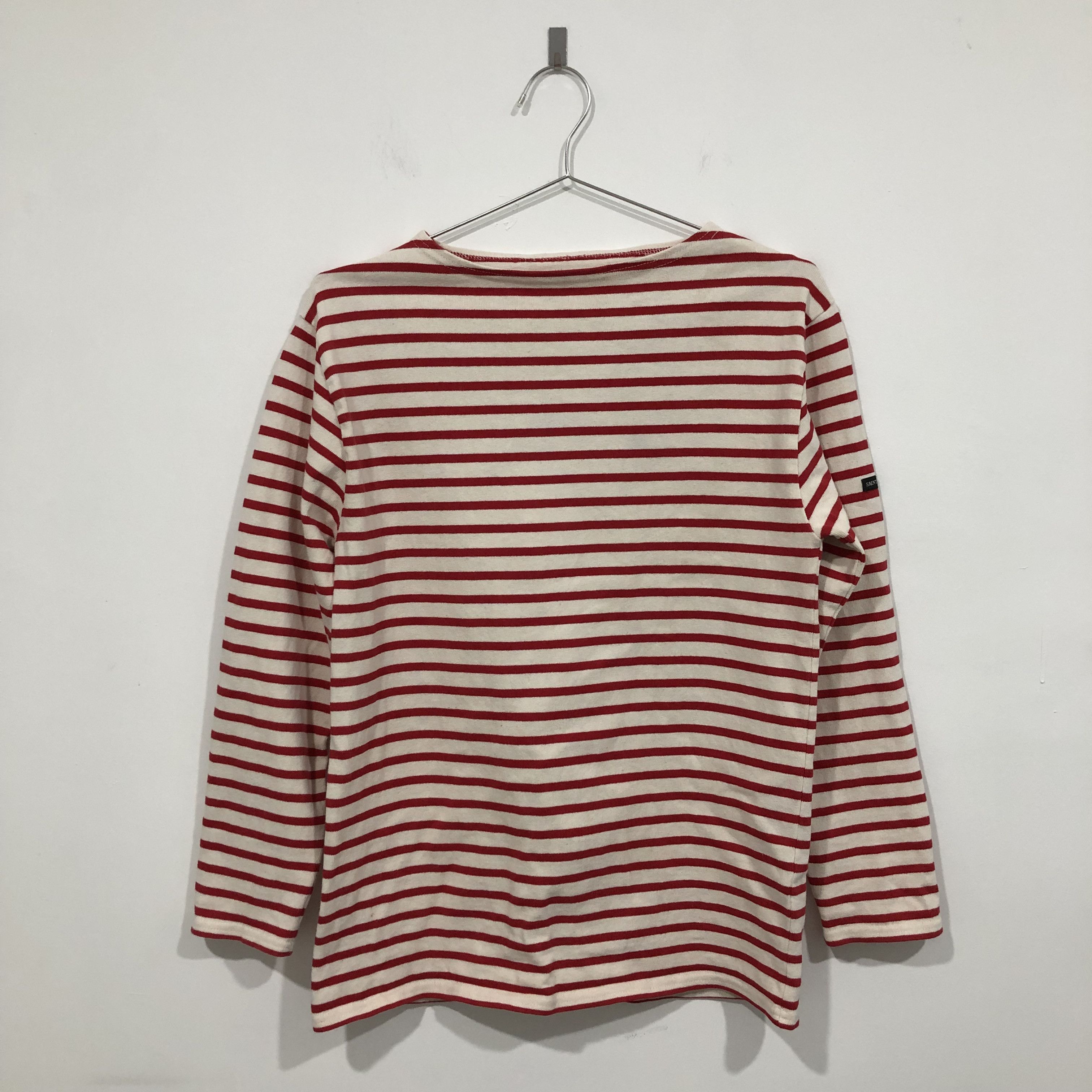 Saint James Vintage Saint James Striped Red-White Tee Size US S / EU 44-46 / 1 - 1 Thumbnail