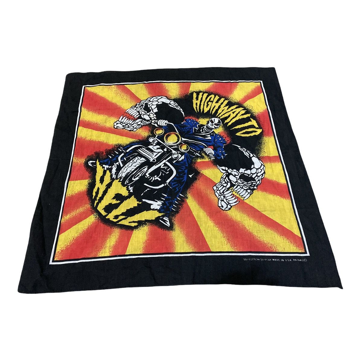 Vintage Highway To Hell Bandana Scarf Made In USA