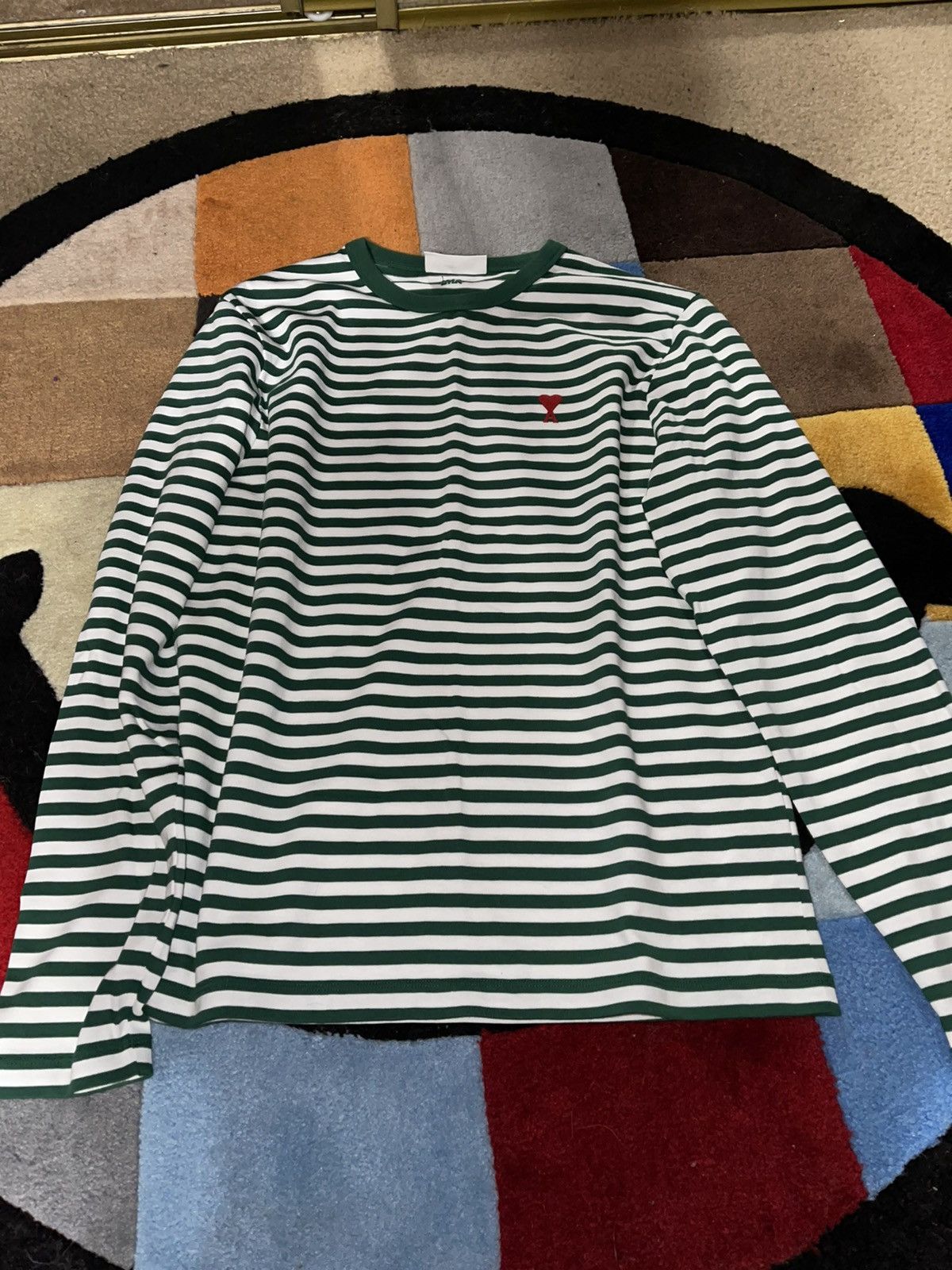 AMI Ami Alexandre Mattiussi Green Long Sleeve Shirt Sz M Size US M / EU 48-50 / 2 - 3 Thumbnail