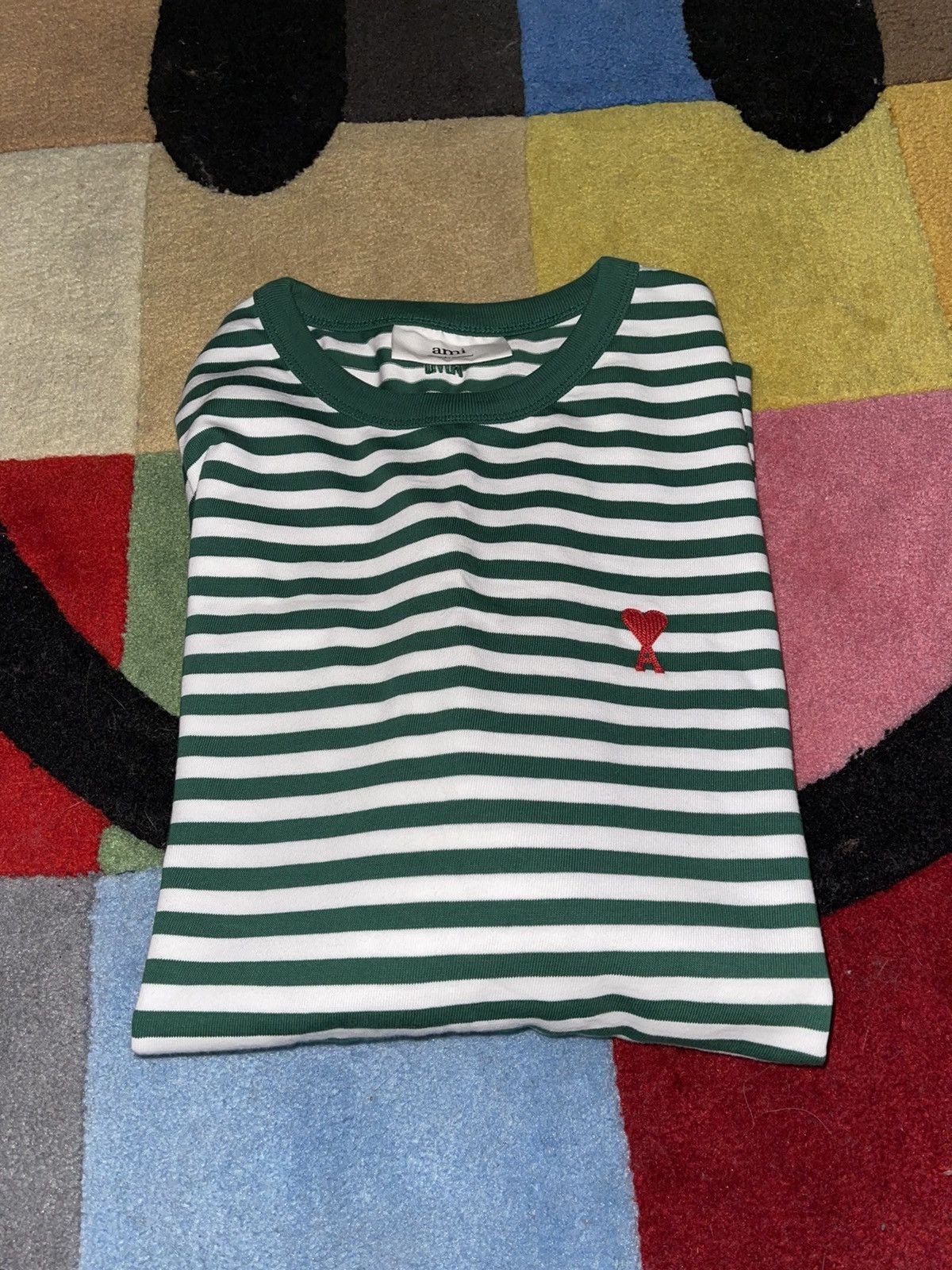 AMI Ami Alexandre Mattiussi Green Long Sleeve Shirt Sz M Size US M / EU 48-50 / 2 - 1 Thumbnail