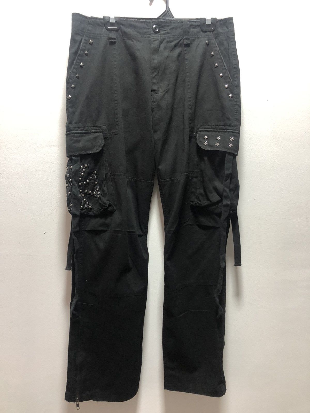 Japanese Brand × Seditionaries JACKROSE Cargo Pants Bondage Punk Studded Cross Star Size US 33 - 1 Thumbnail
