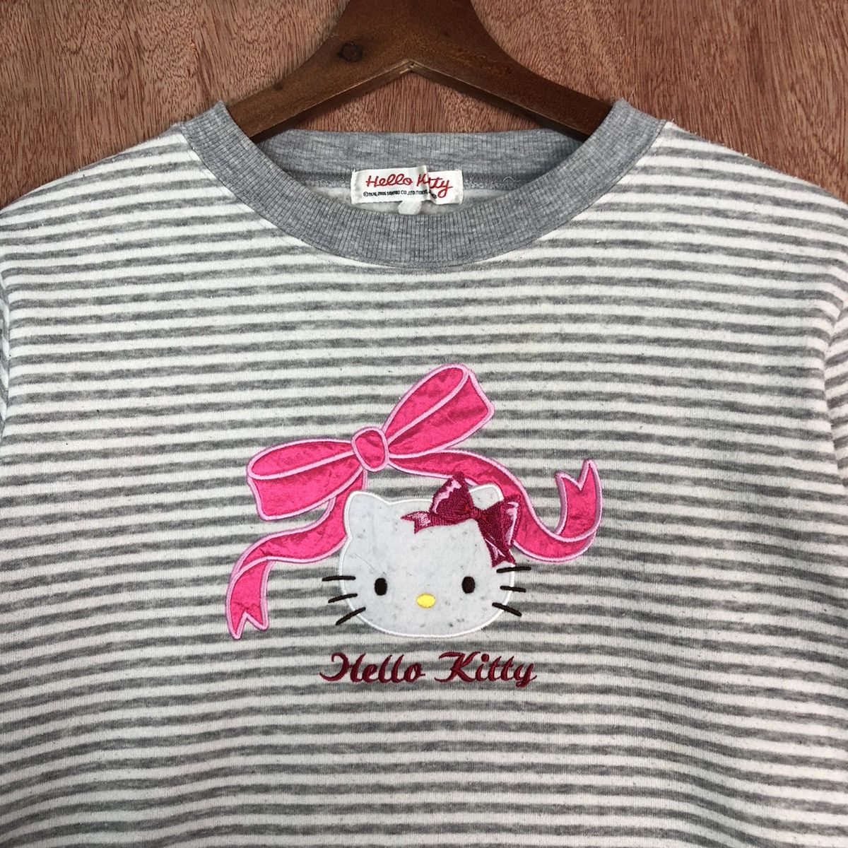 Cartoon Network Hello Kitty Stripes White Grey Sweatshirt #6014 Size M / US 6-8 / IT 42-44 - 8 Thumbnail