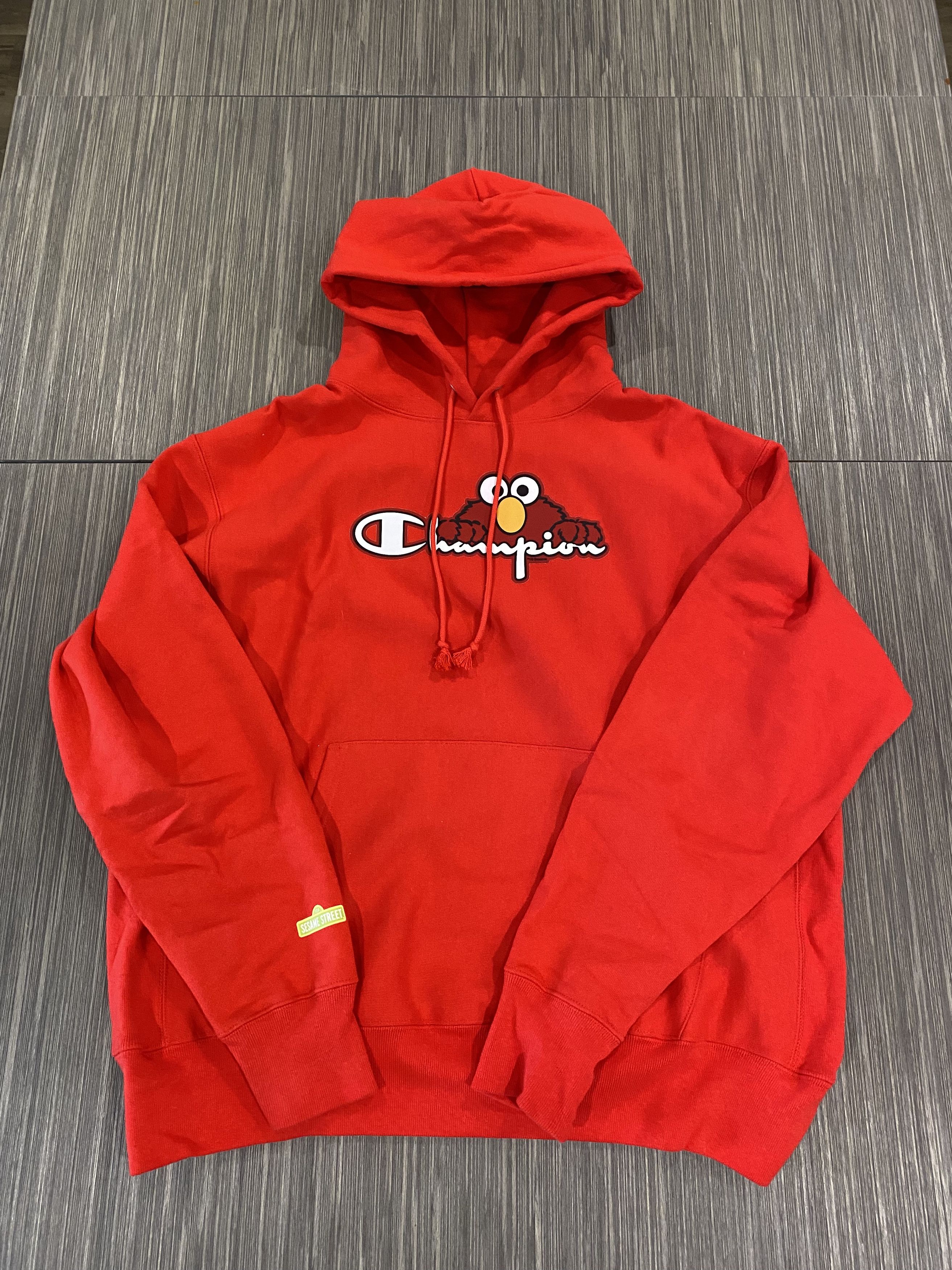 Champion Champion x Sesame Street Elmo Hoodie Grailed