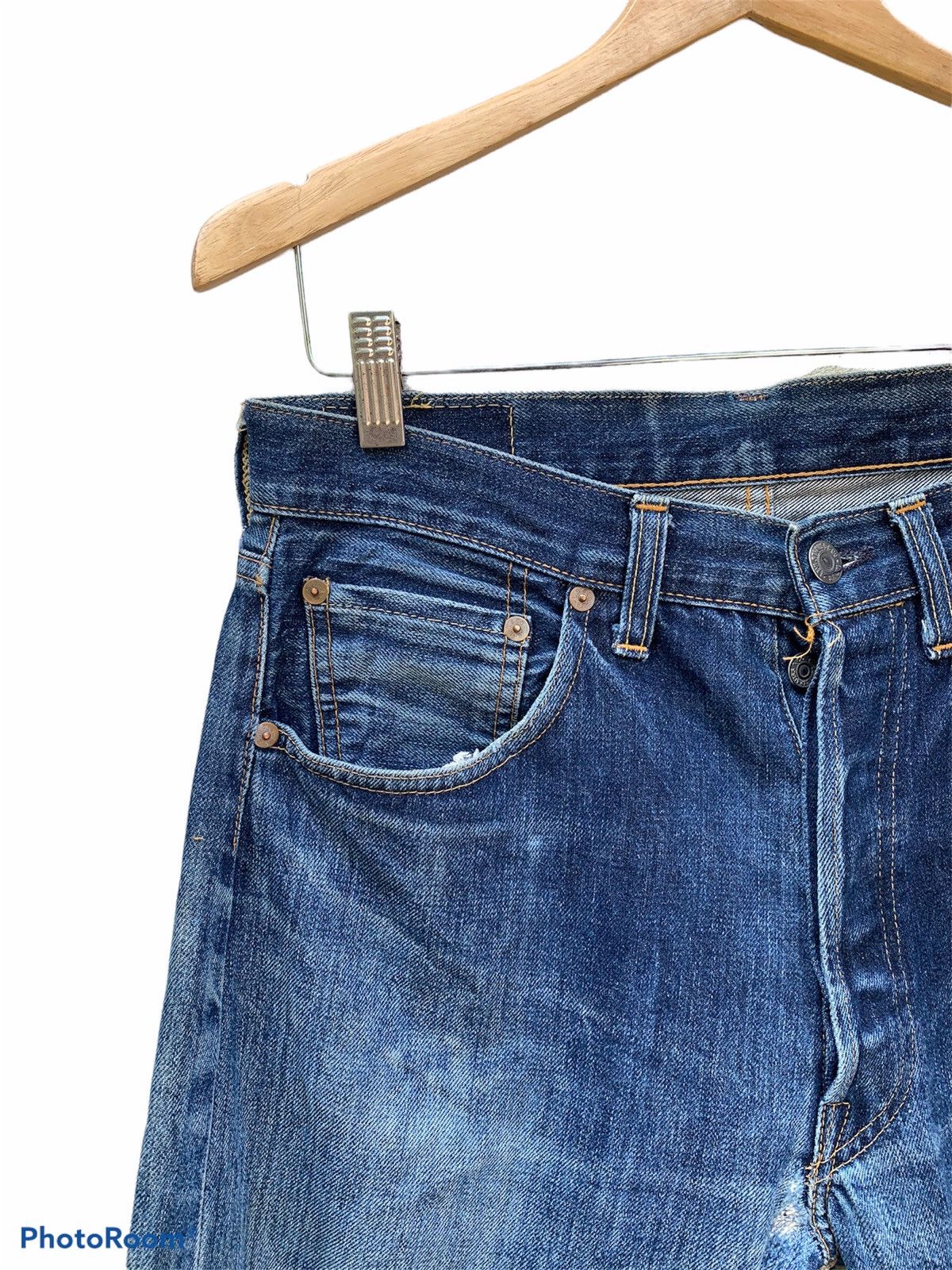Levi's Vintage Levis Big E 555 Button Jeans Size US 30 / EU 46 - 5 Thumbnail