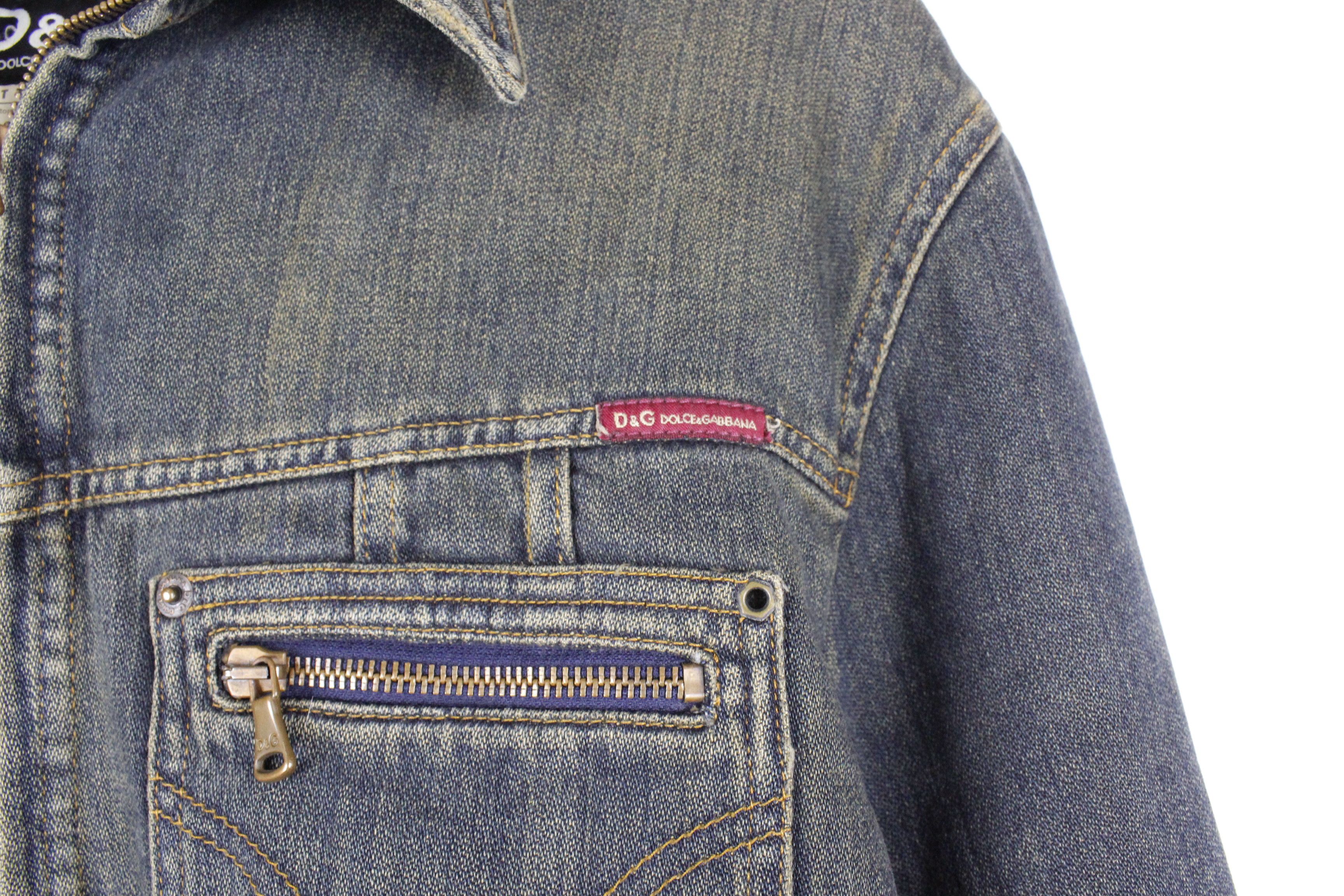 Dolce & Gabbana Vintage Dolce & Gabbana Jeans Logo Heavyweight Denim Jacket Size US M / EU 48-50 / 2 - 3 Thumbnail
