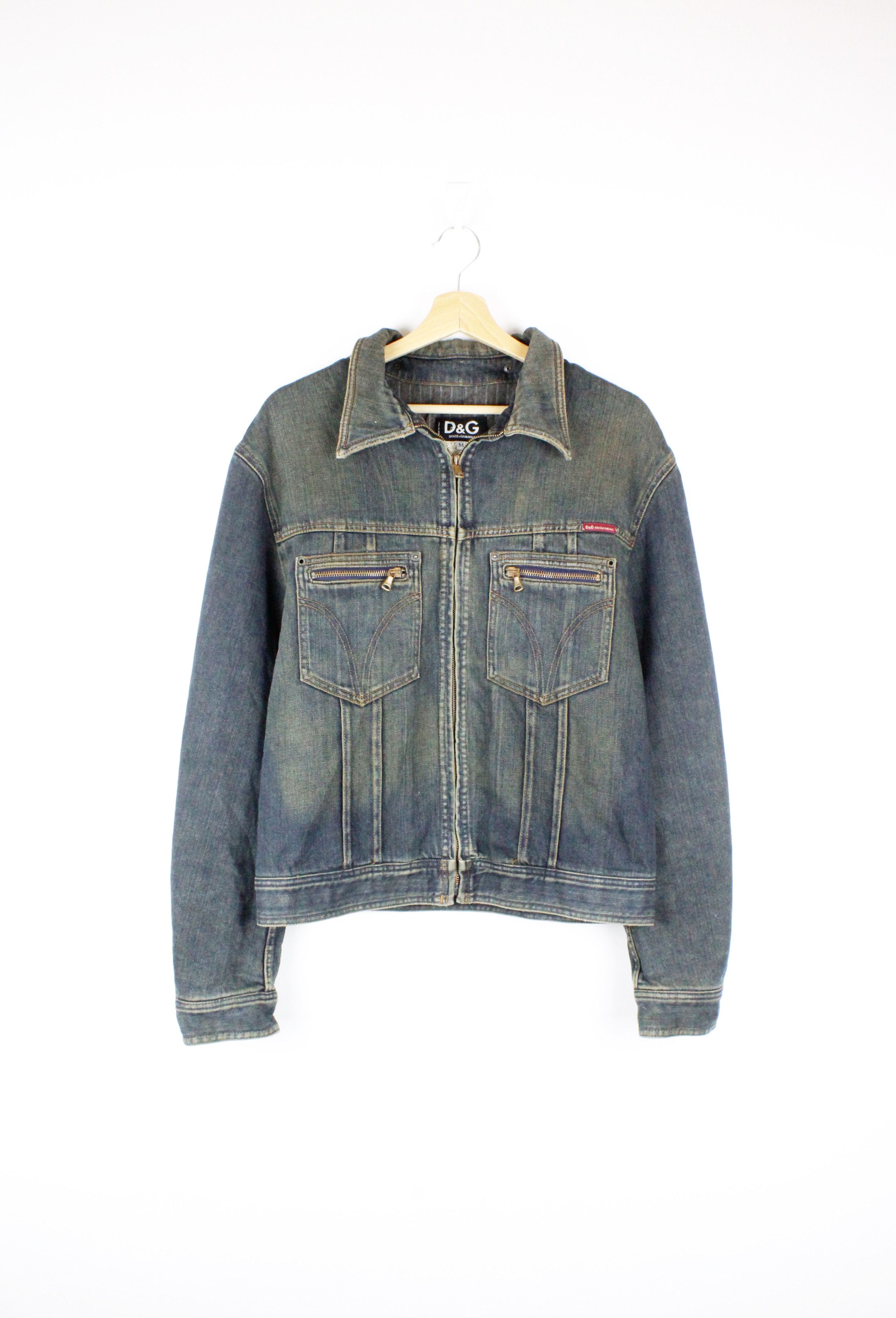 Dolce & Gabbana Vintage Dolce & Gabbana Jeans Logo Heavyweight Denim Jacket Size US M / EU 48-50 / 2 - 1 Thumbnail