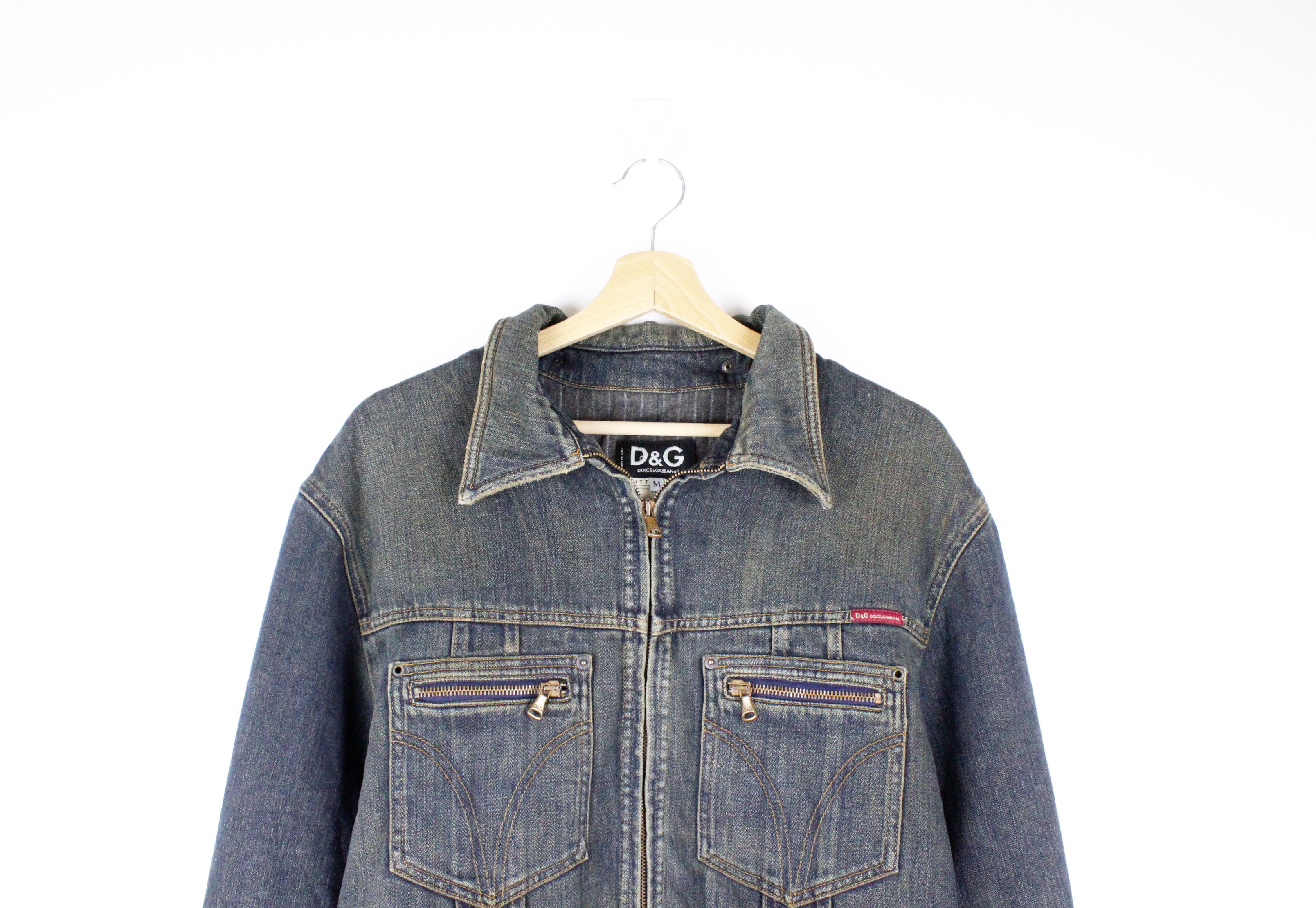 Dolce & Gabbana Vintage Dolce & Gabbana Jeans Logo Heavyweight Denim Jacket Size US M / EU 48-50 / 2 - 2 Thumbnail