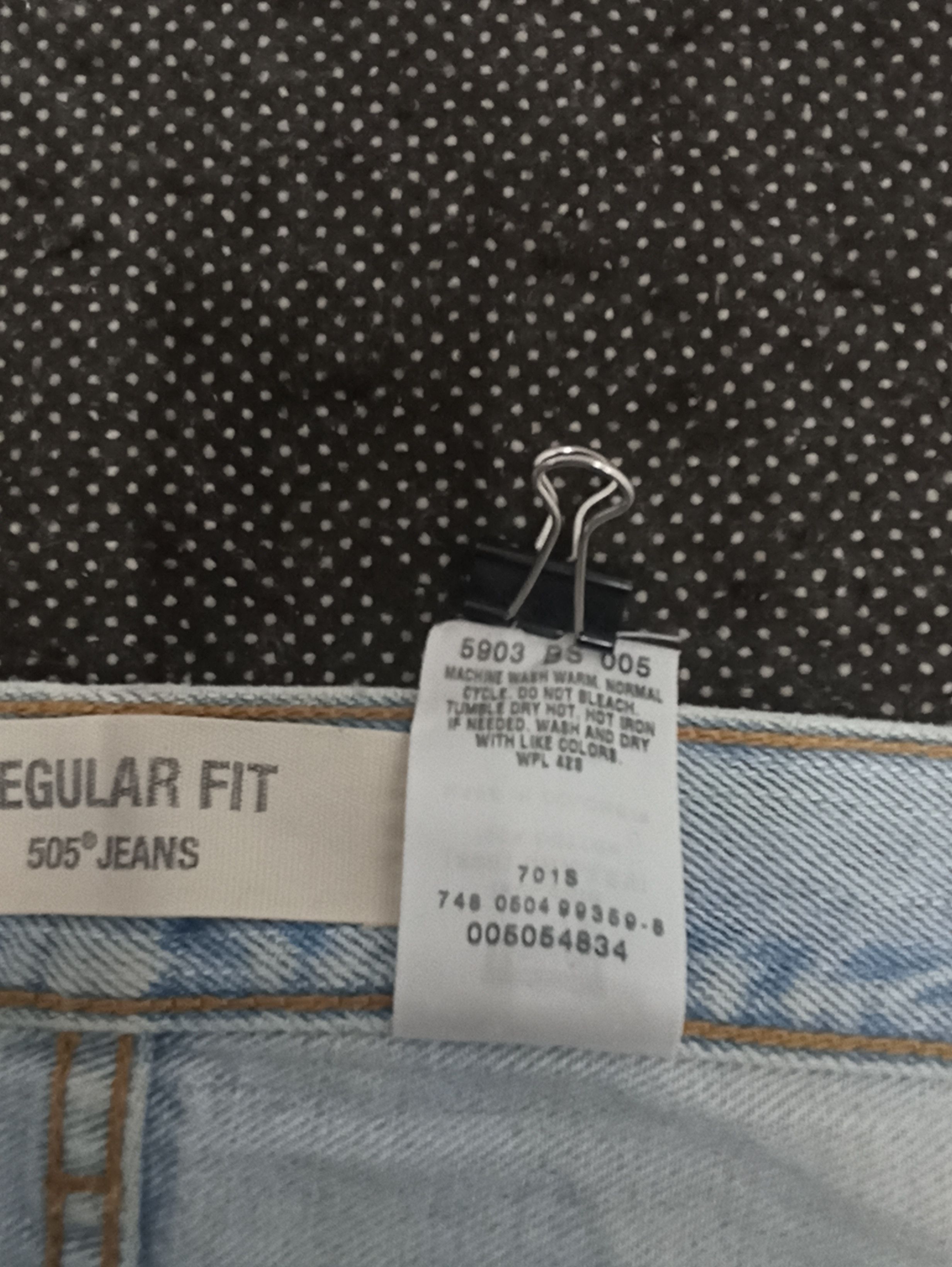 Jean × Levi's × Vintage VINTAGE LEVIS 505 LIGHT WASH JEANS -J324 Size US 36 / EU 52 - 6 Thumbnail