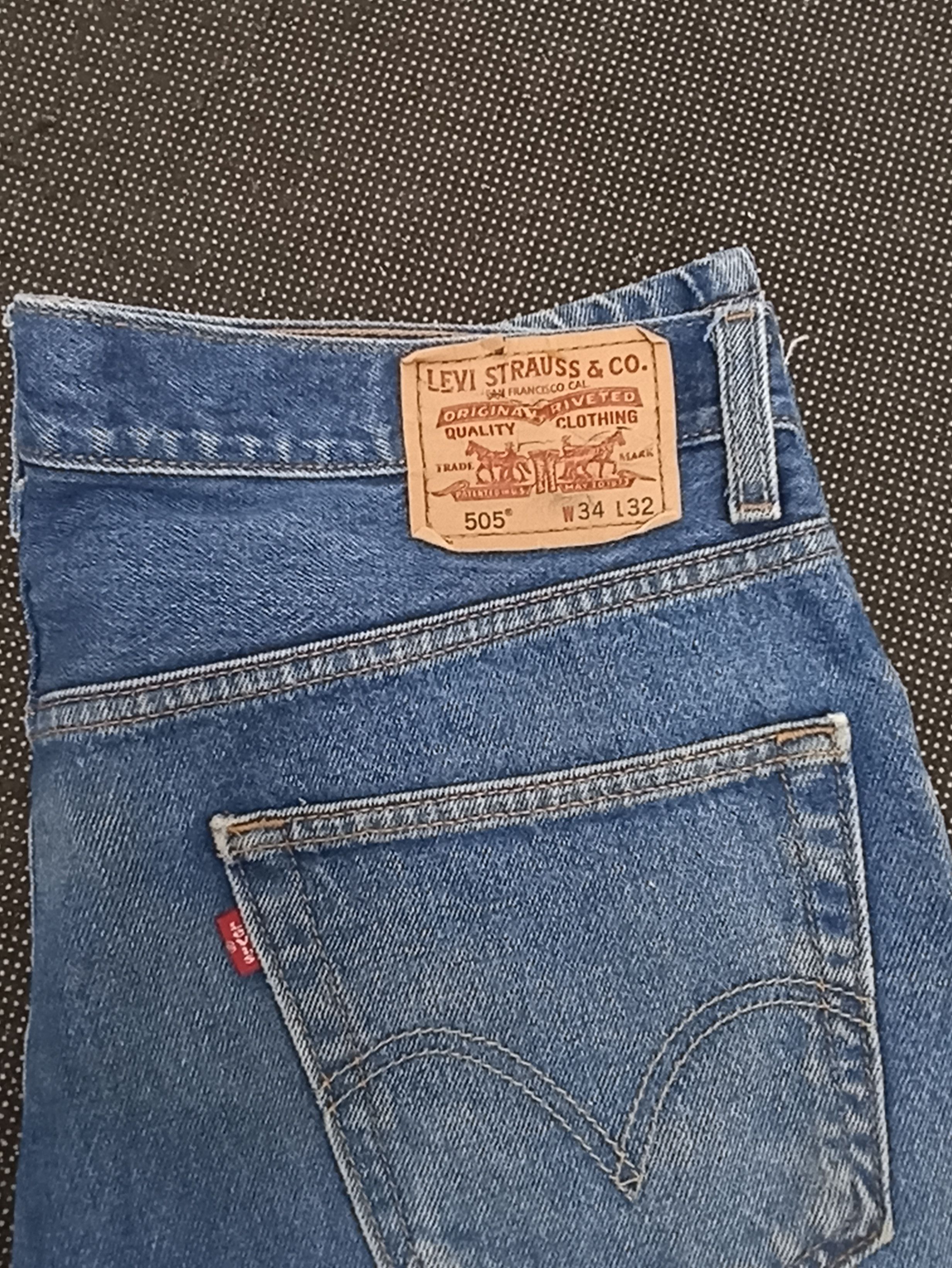 Jean × Levi's × Vintage VINTAGE LEVIS 505 DISTRESSED BLUE WASH JEANS -J329 Size US 36 / EU 52 - 10 Thumbnail