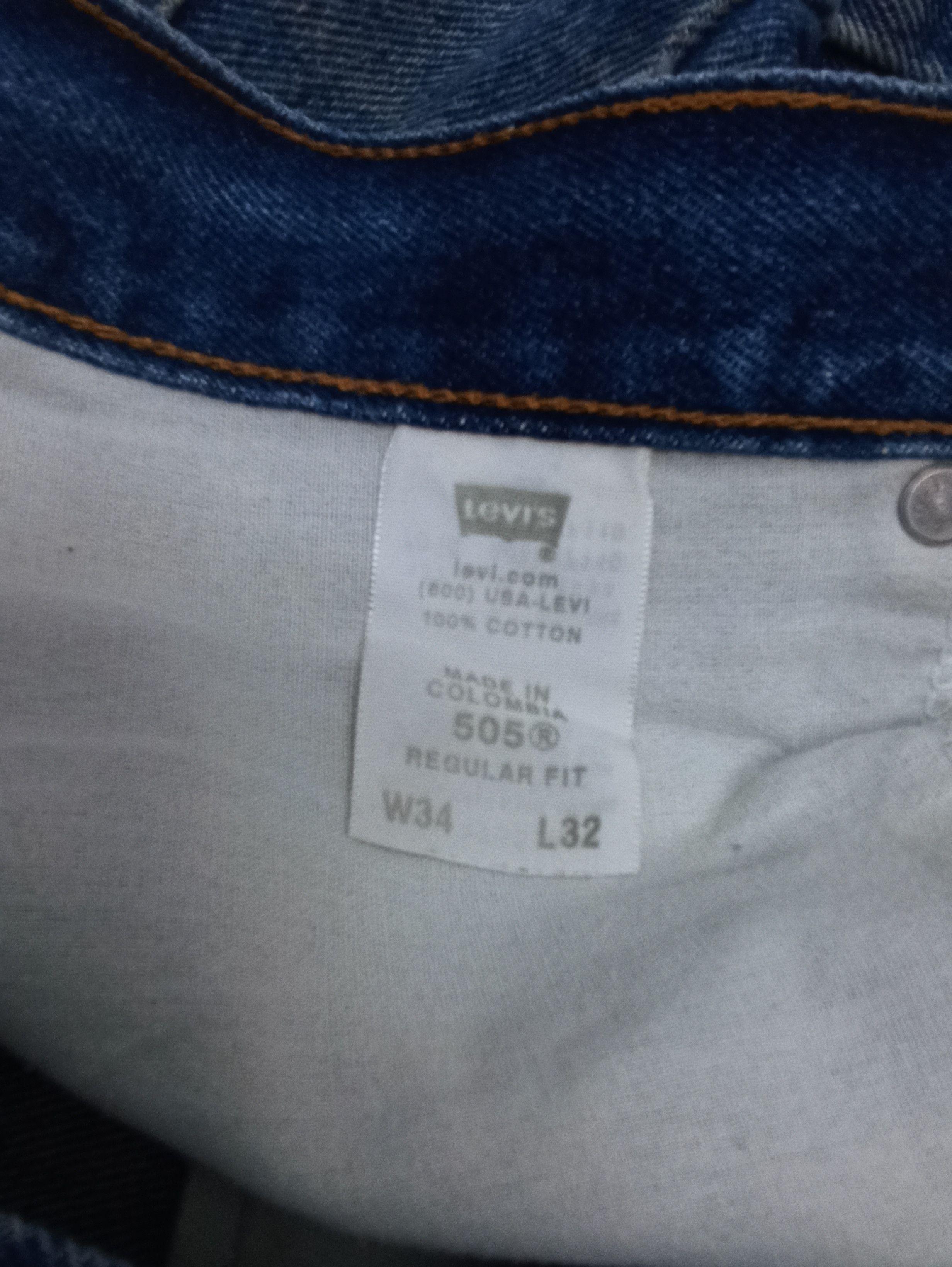 Jean × Levi's × Vintage VINTAGE LEVIS 505 DISTRESSED BLUE WASH JEANS -J329 Size US 36 / EU 52 - 5 Thumbnail