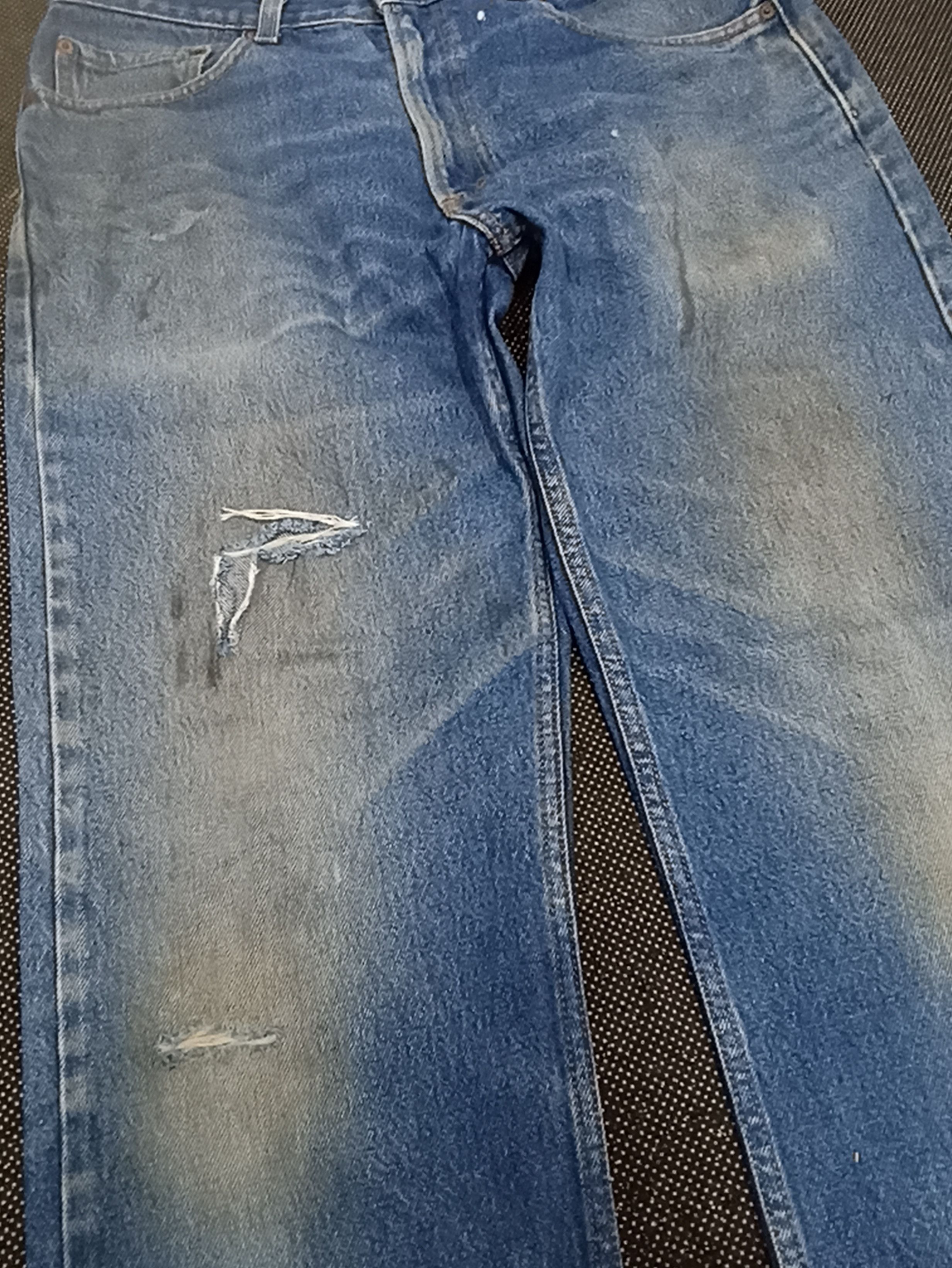 Jean × Levi's × Vintage VINTAGE LEVIS 505 DISTRESSED BLUE WASH JEANS -J329 Size US 36 / EU 52 - 9 Thumbnail
