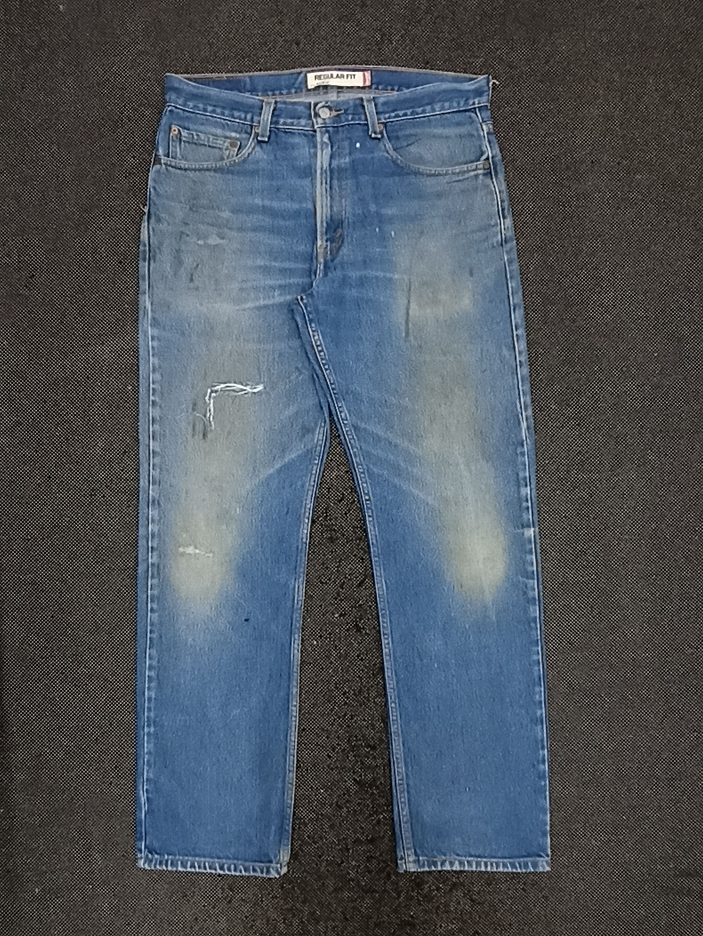 Jean × Levi's × Vintage VINTAGE LEVIS 505 DISTRESSED BLUE WASH JEANS -J329 Size US 36 / EU 52 - 1 Thumbnail