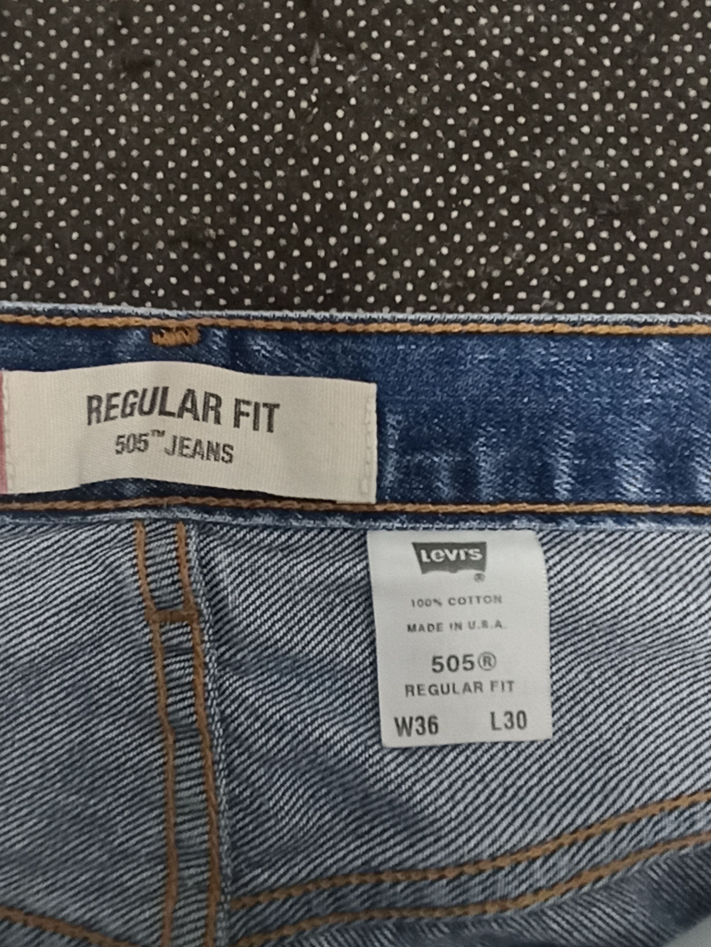 Jean × Levi's × Vintage VINTAGE LEVIS 505 BLUE WASH JEANS -J330 Size US 35 - 5 Thumbnail