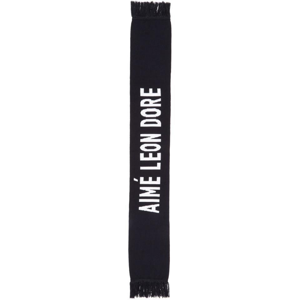 Aime Leon Dore Aime Leon Dore script logo scarf sky captain | Grailed