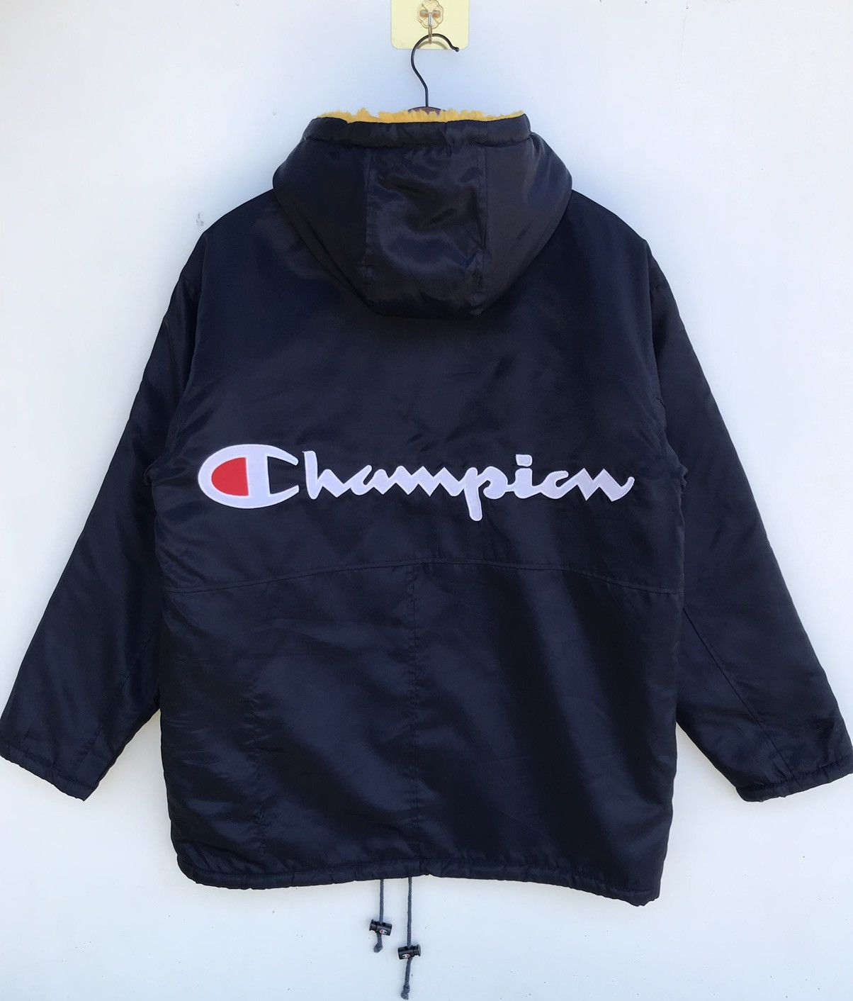 Champion Vintage Champion Big Logo Sherpa Lined Hooded Jacket Size US L / EU 52-54 / 3 - 2 Thumbnail