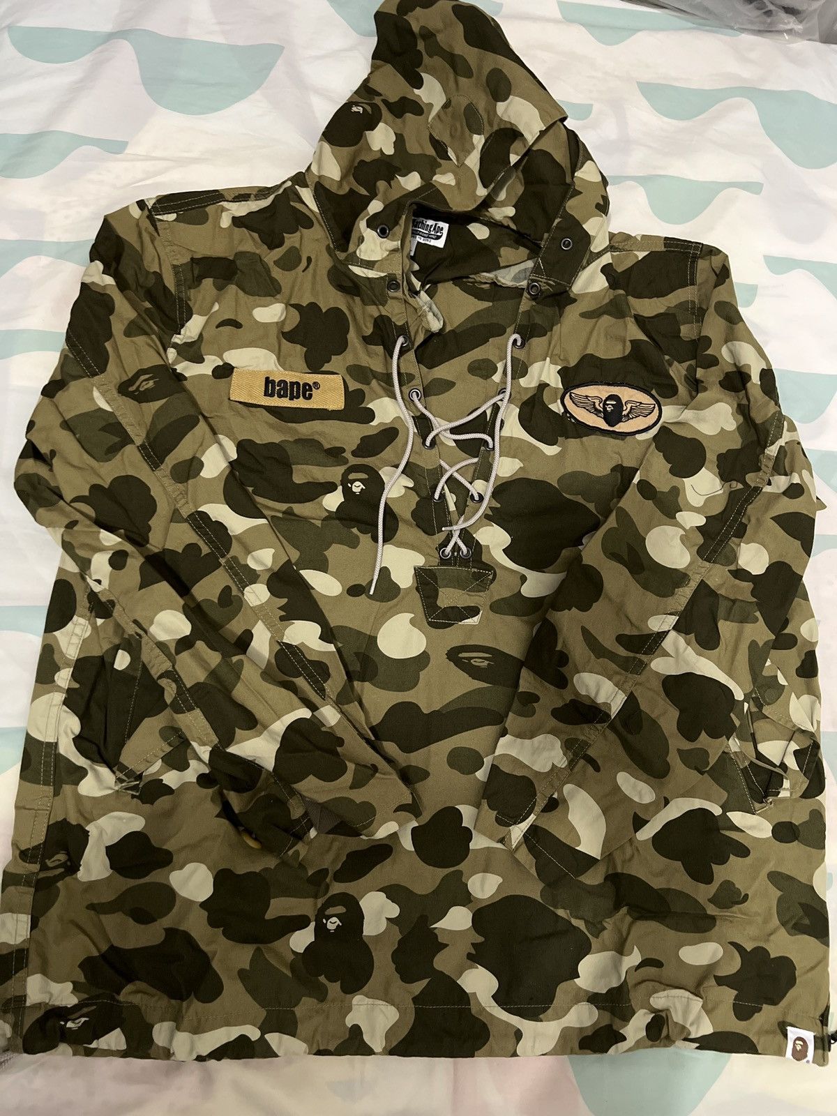 Bape camo pullover jacket
