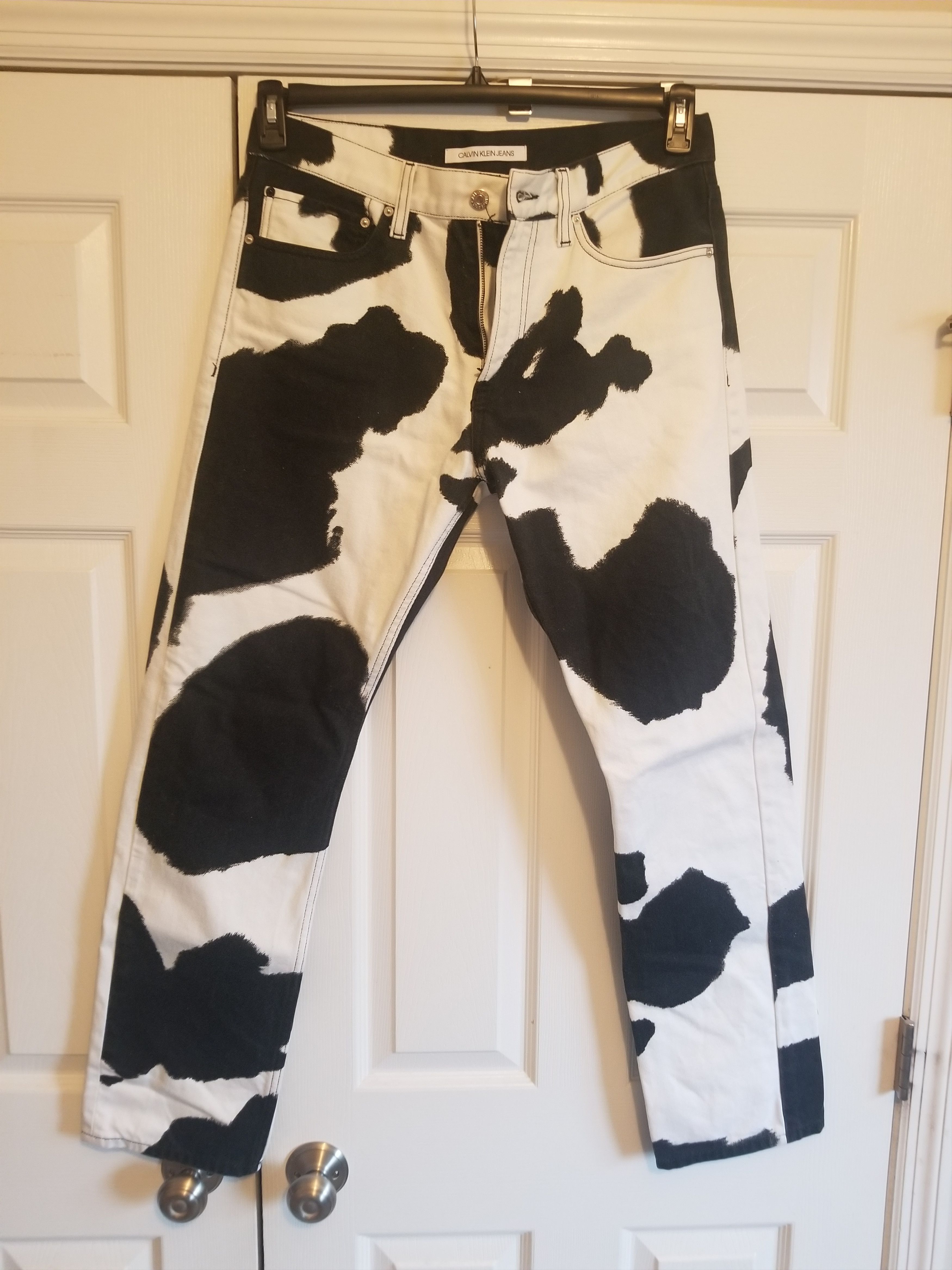 Calvin klein best sale cow print jeans