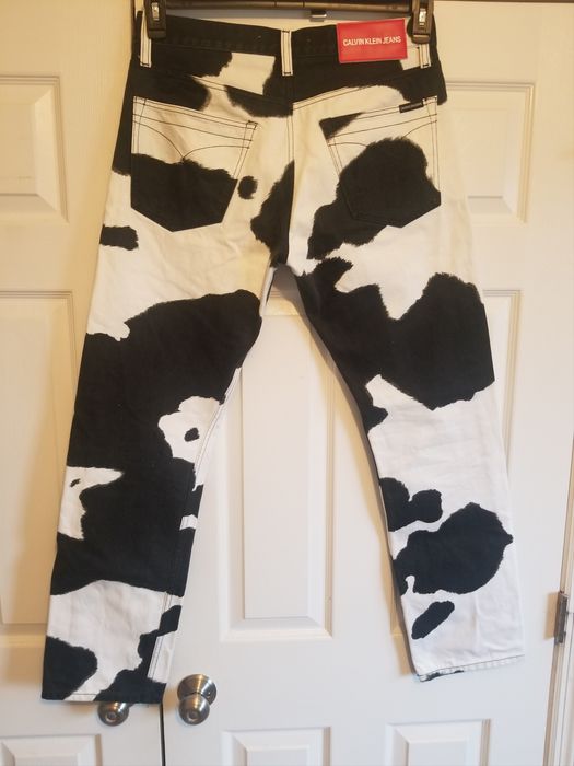 Calvin klein clearance cow print jeans