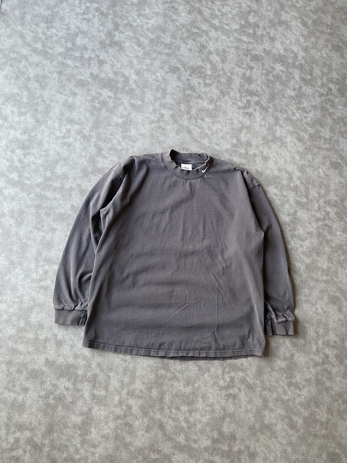Nike × Vintage Vintage Nike Black Faded Black Mock Neck xl Size US XL / EU 56 / 4 - 3 Thumbnail