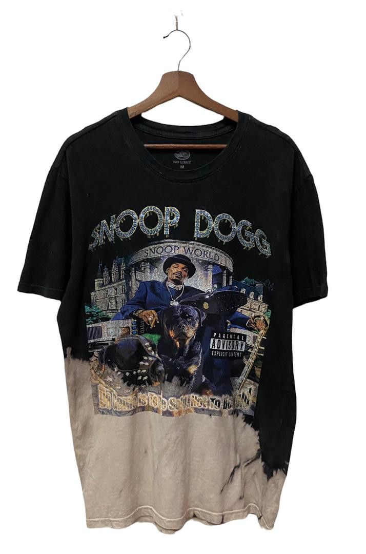 CROSS COLOURS SNOOPDOG Rap T-shirt, Men's L size cotton black type Vintage Second Hand