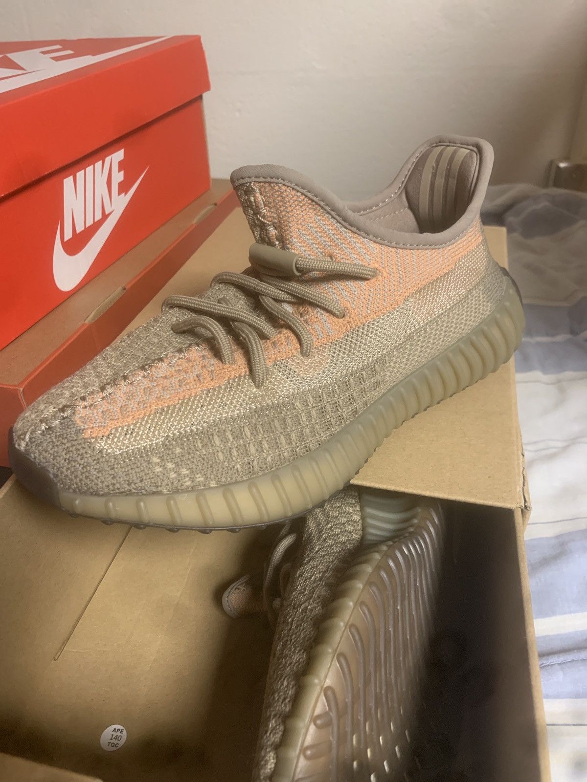 Adidas yeezy boost 350 sand taupe size mens new